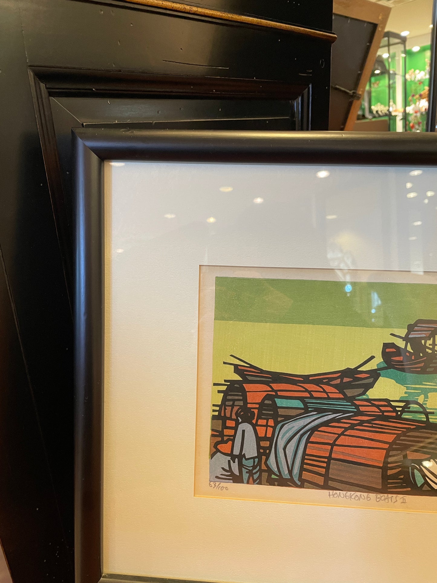 Clifton Karhu "Hong Kong Boats" Woodblock (0IJ002)