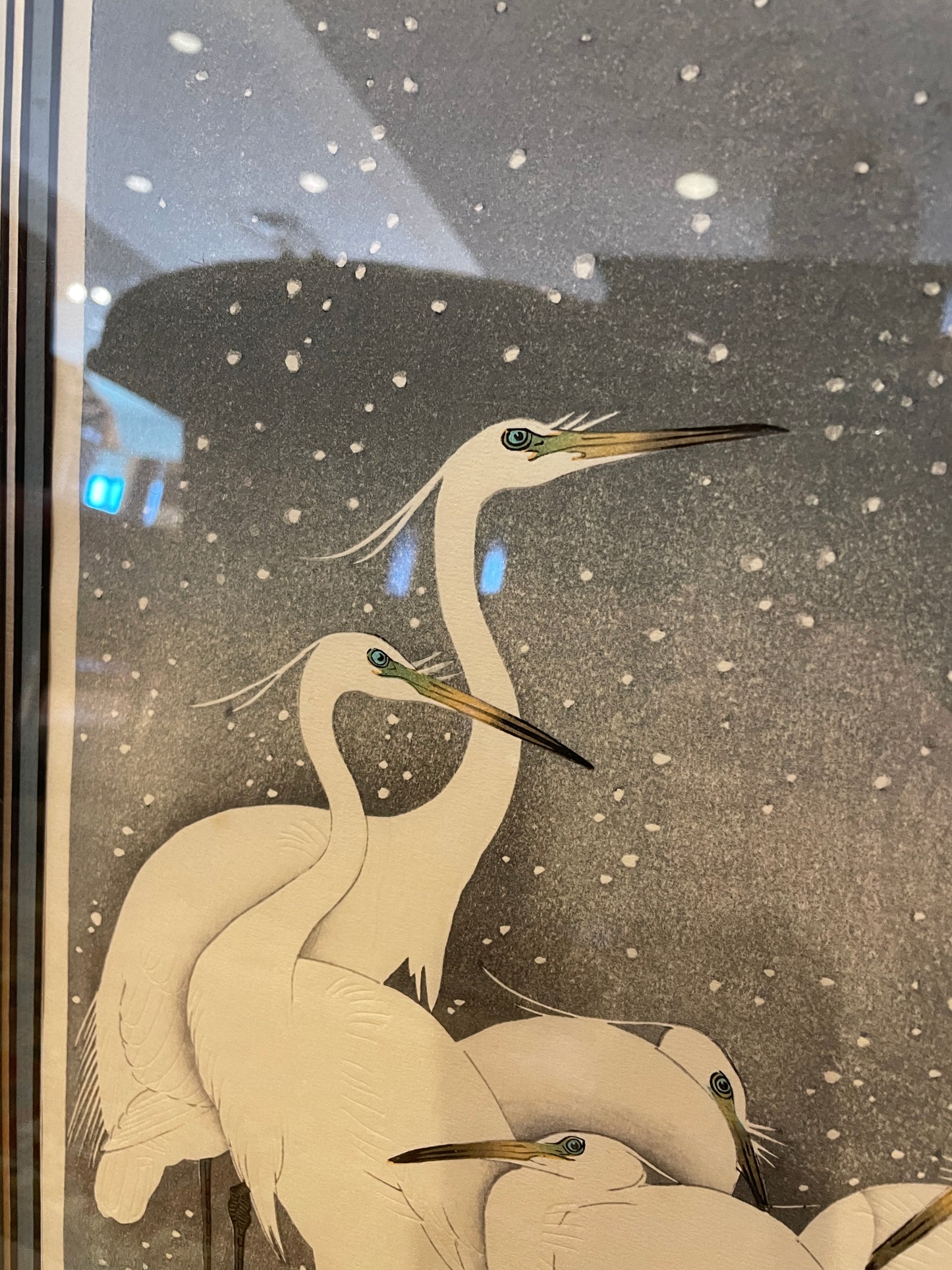 Oharah Shoson "Egrets" Woodblock Print (0IJ004)