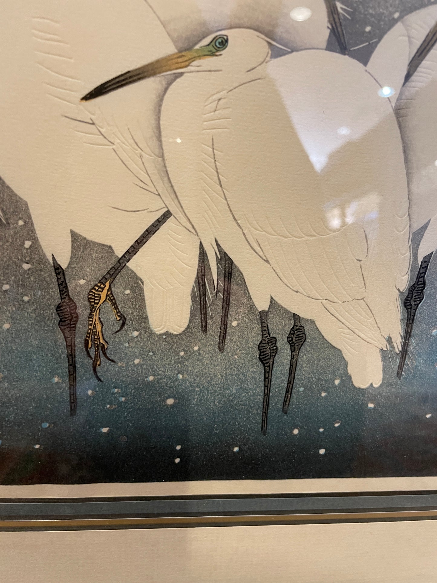 Oharah Shoson "Egrets" Woodblock Print (0IJ004)