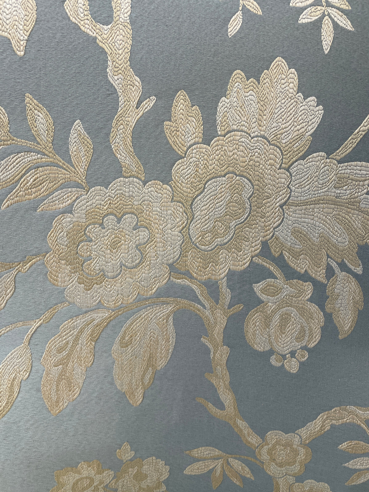 French Louis XVI style Bergère Chair in Dual Tone Crewel Fabric (Two available 0M700A 0M700B)