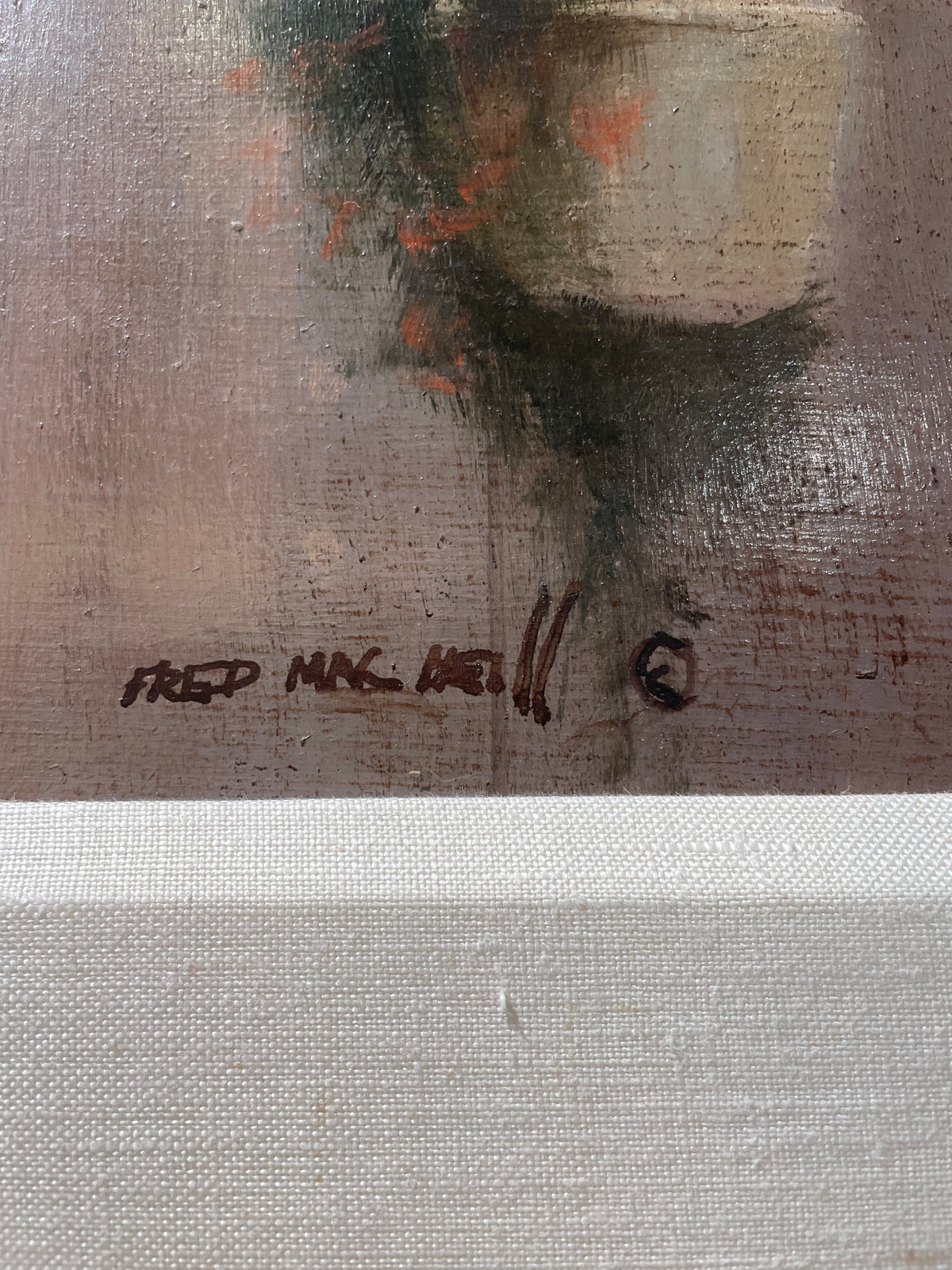 Fred McNeil Oil on Canvas, Hat (0PY004)