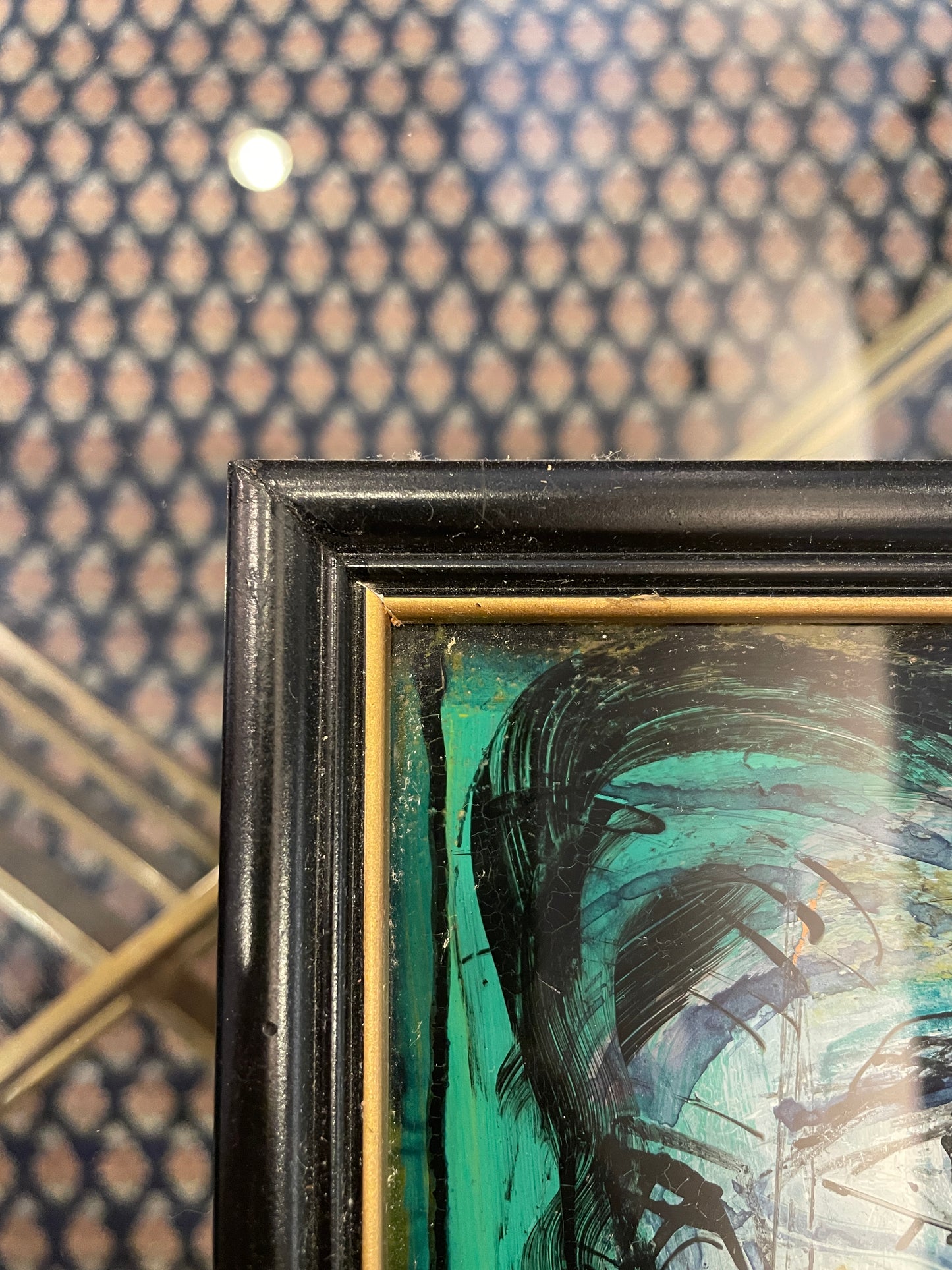 Rini Dhumal Green Reverse Painted Acrylic on Glass (0EA002)