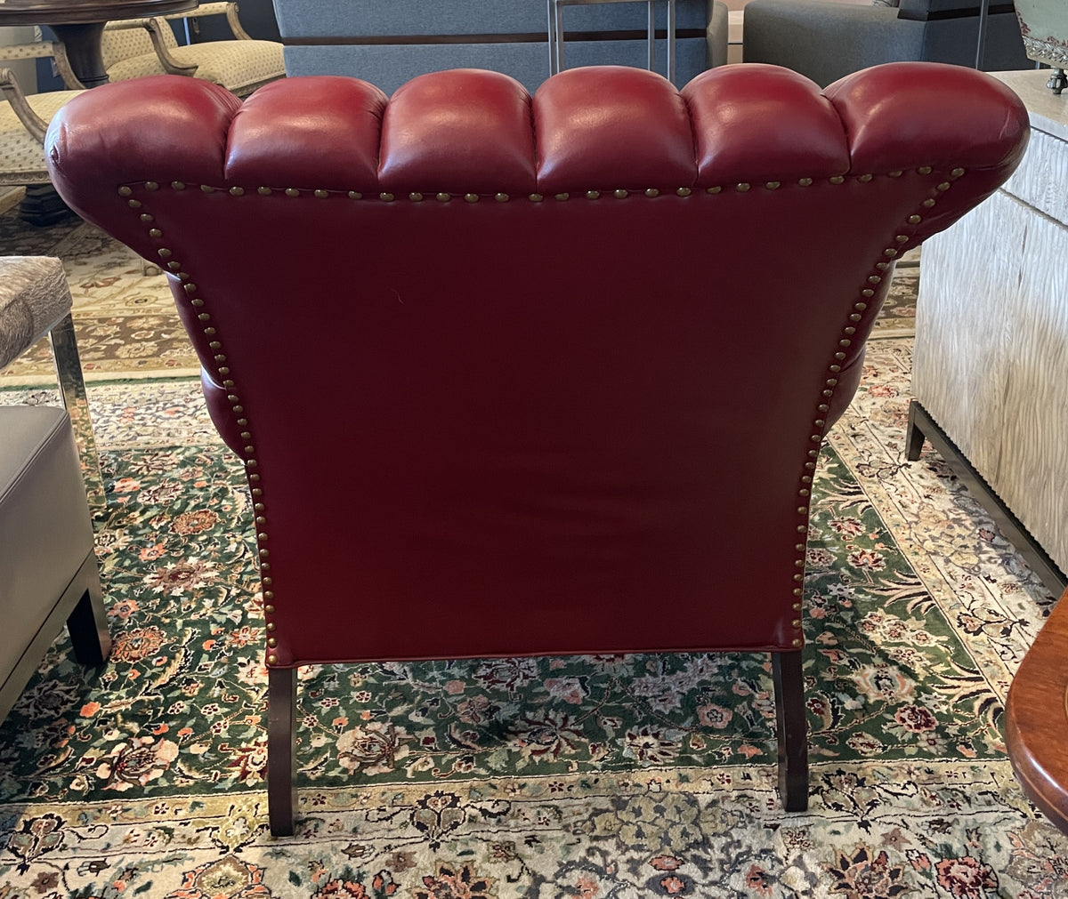 Carl Forslund "Rip Van Lee" Tufted Chair and ottoman, 1980s (0Q0003)
