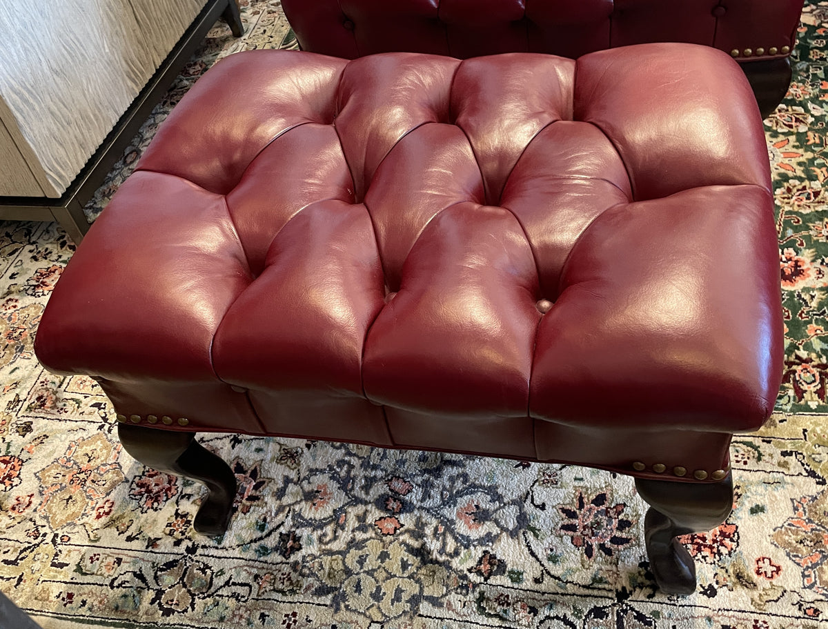 Carl Forslund "Rip Van Lee" Tufted Chair and ottoman, 1980s (0Q0003)