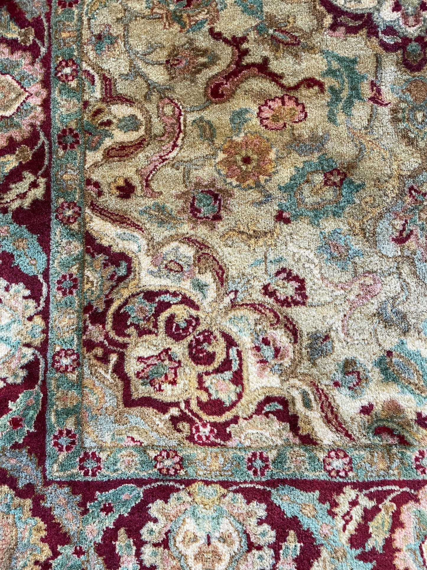 Vintage Hand Knotted Oushak Rug (Approx. 4'x5'11) (0M7004)