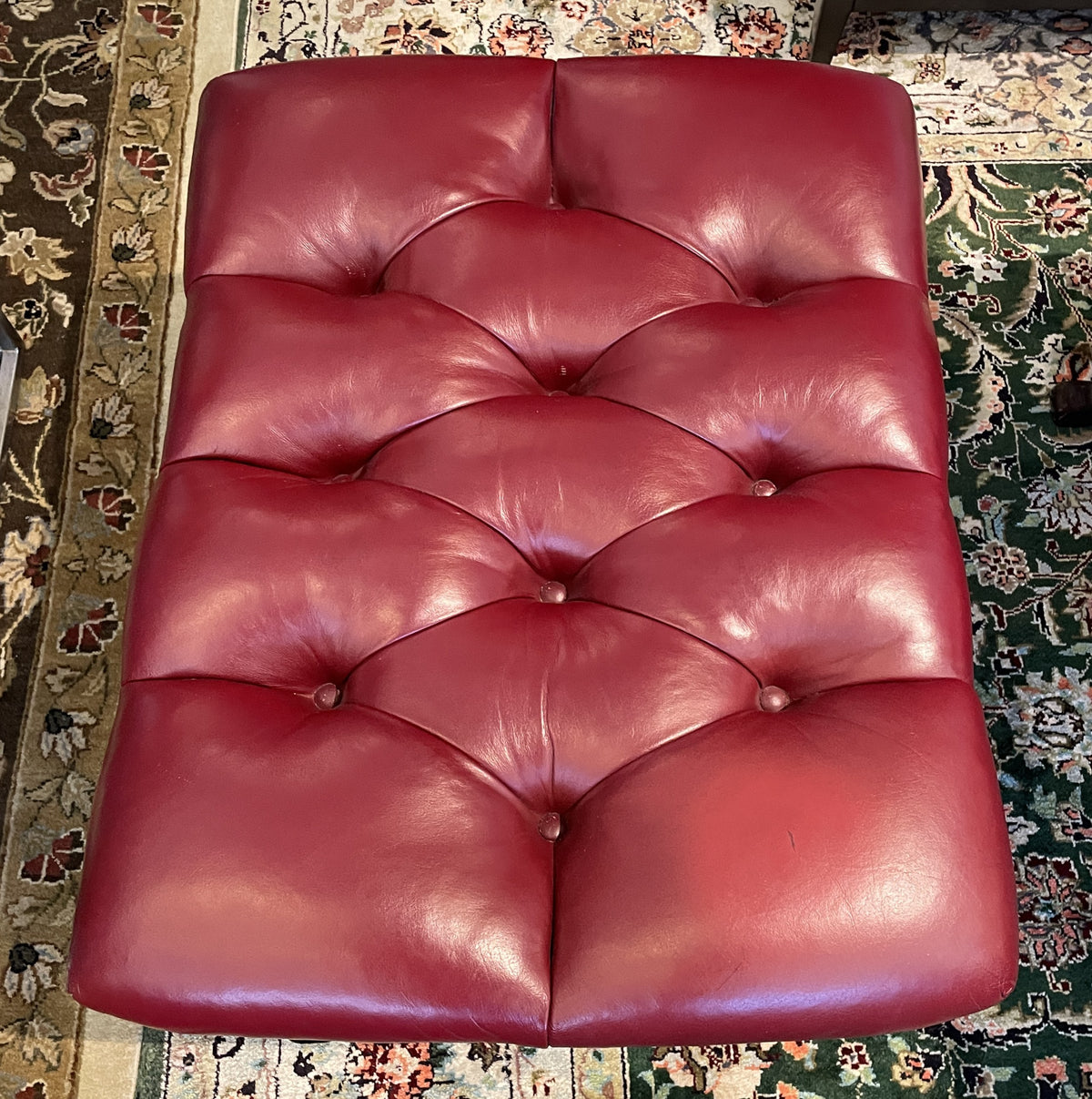 Carl Forslund "Rip Van Lee" Tufted Chair and ottoman, 1980s (0Q0003)