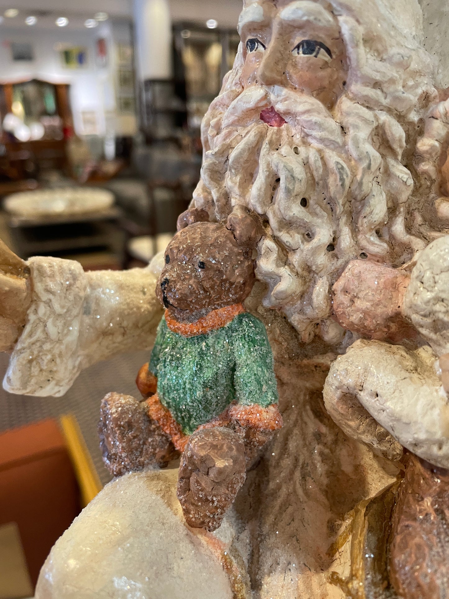 Bethany Lowe Moon with Santa, Papermache (05900P)