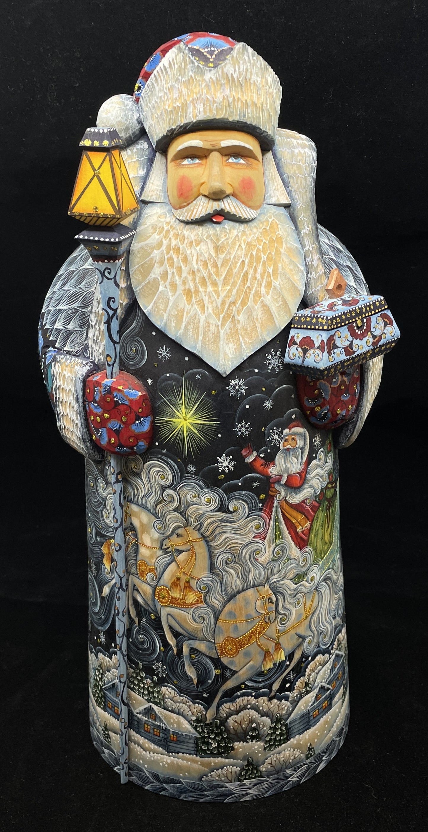 DeBrekht Hand Carved and Painted Santa (0IK00R)