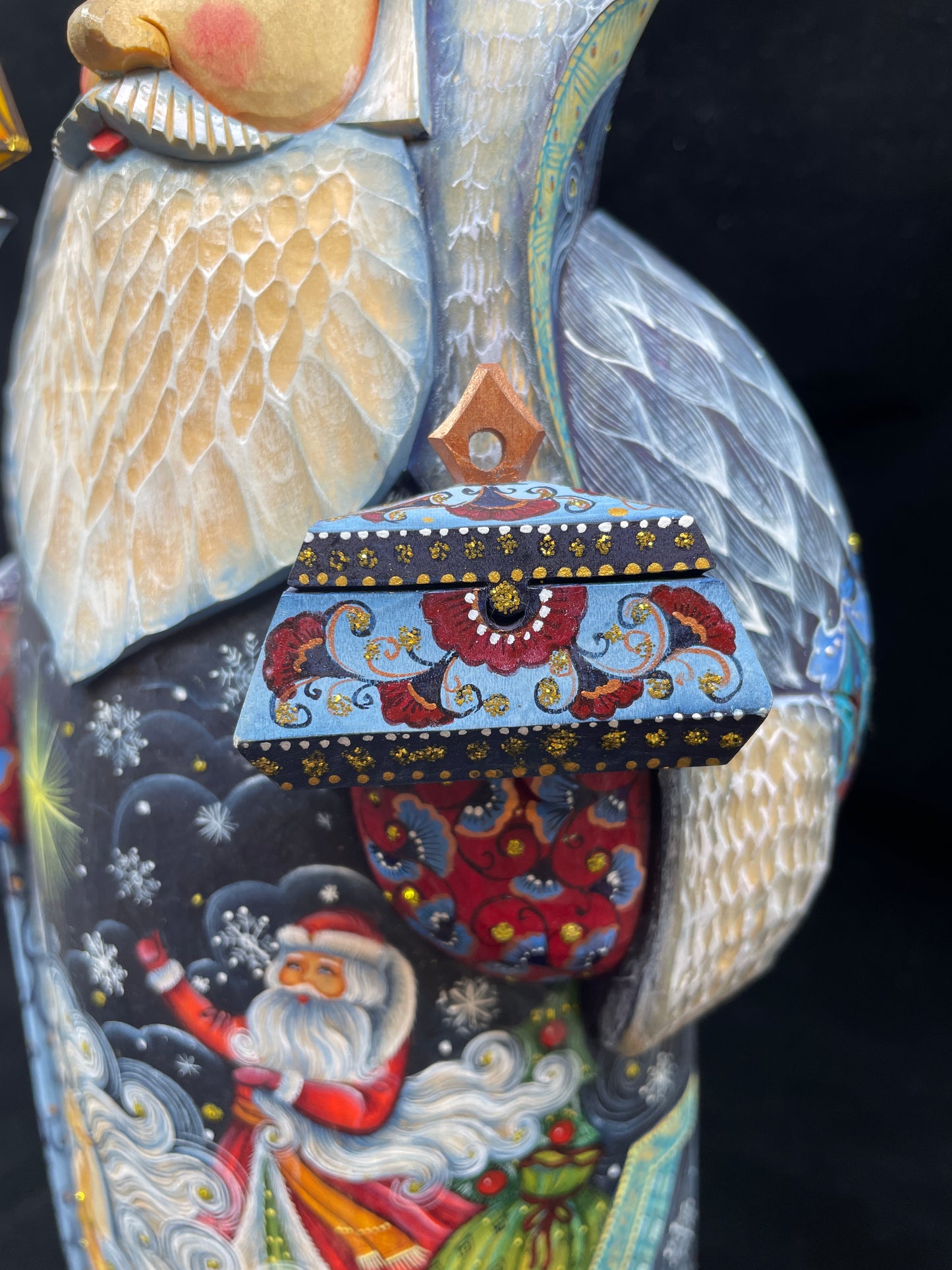 DeBrekht Hand Carved and Painted Santa (0IK00R)