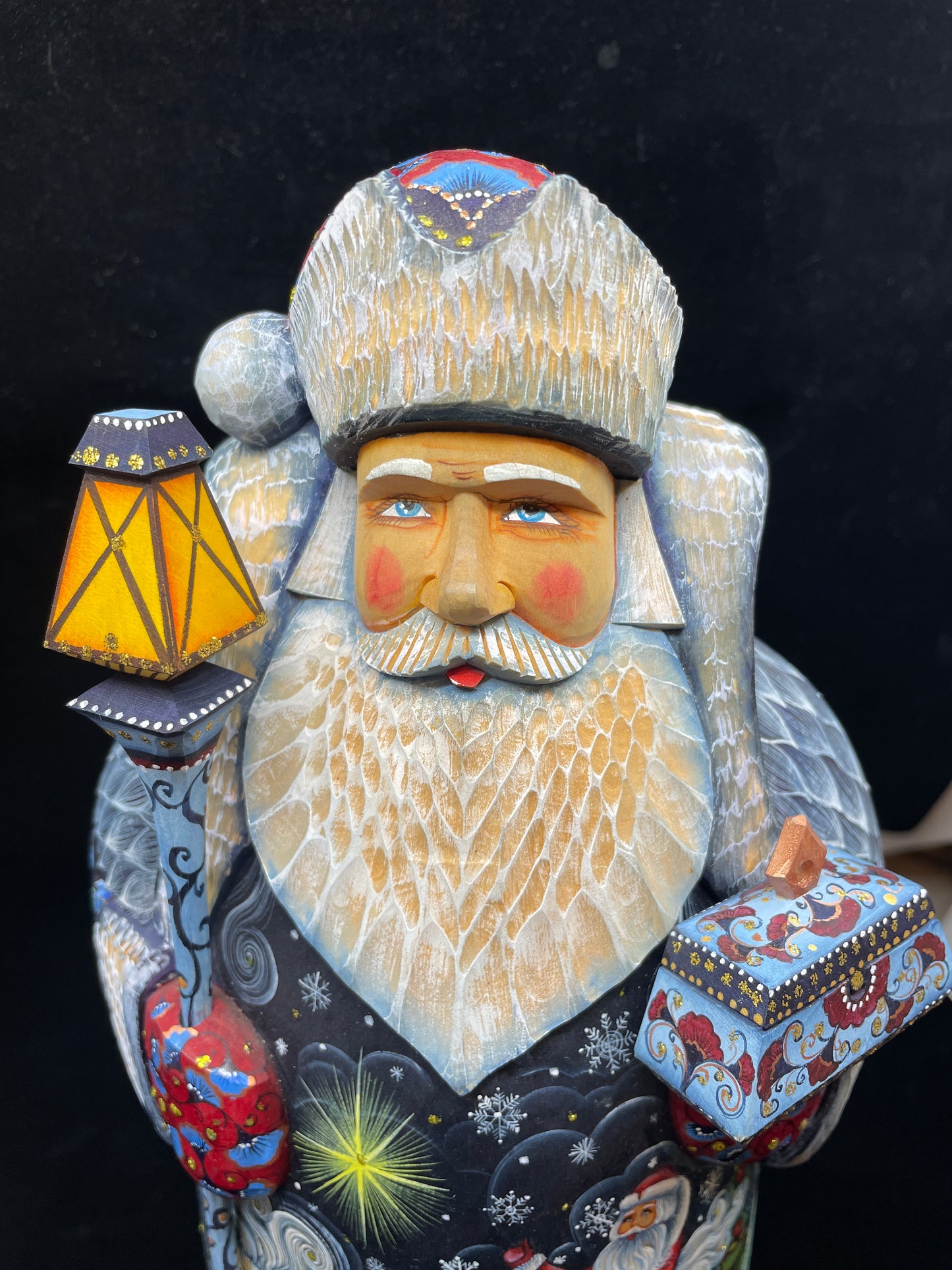 DeBrekht Hand Carved and Painted Santa (0IK00R)