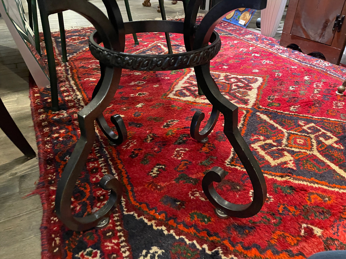 Century Round Plank Top Lamp Table with Iron Base (0Q000C)