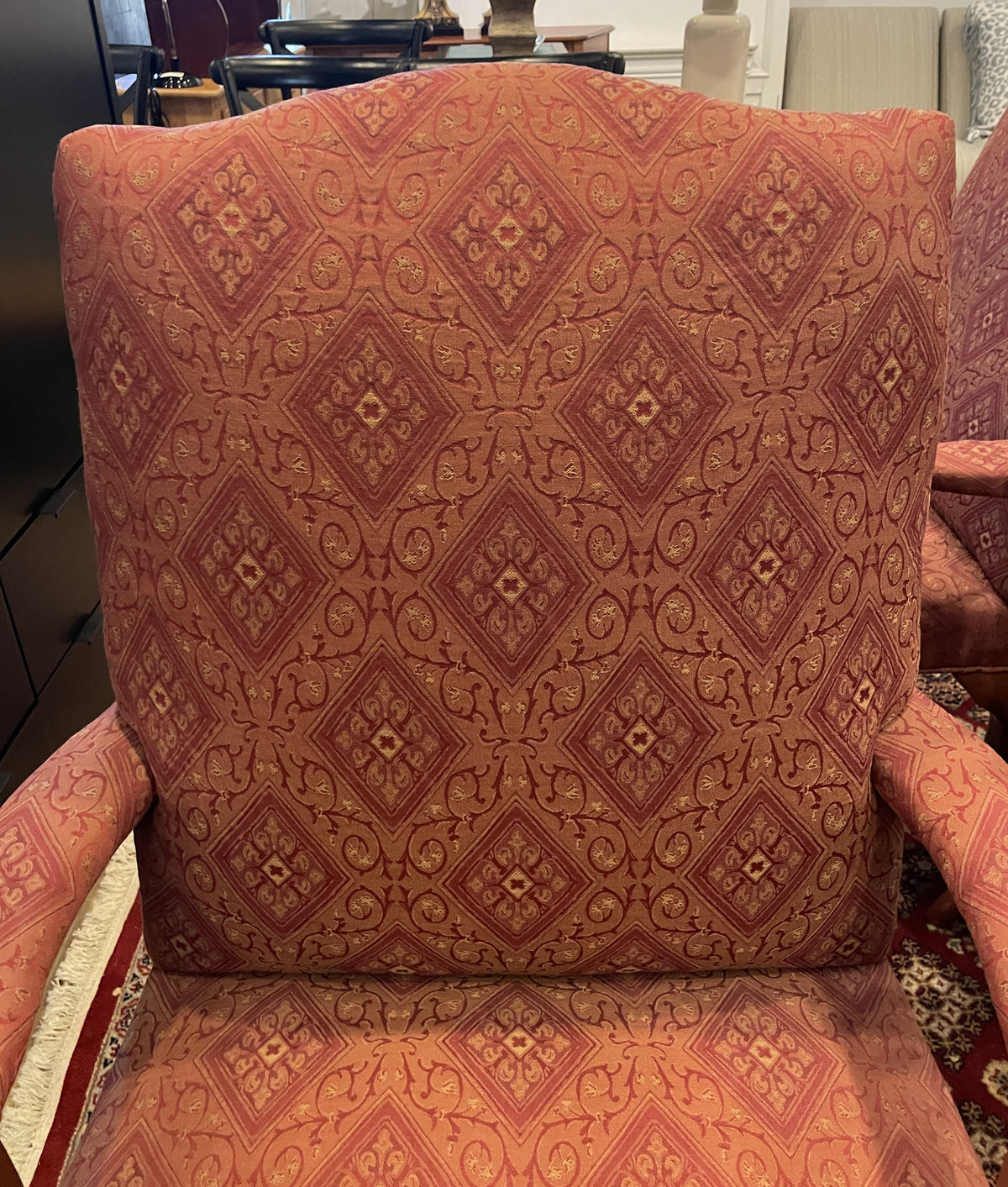 Georgian Style Arm Chair in Reds (Two available 0Q000E)