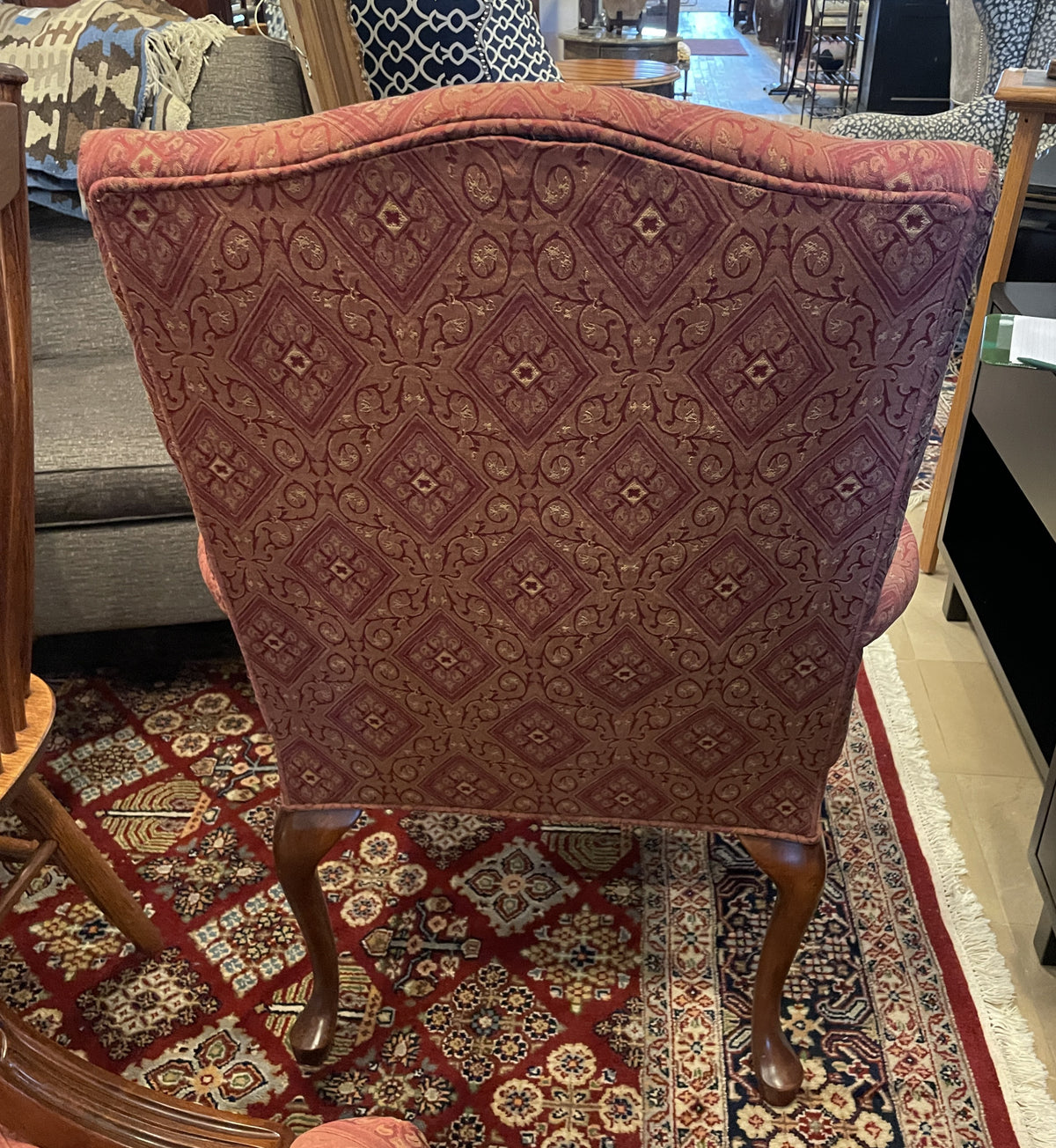 Georgian Style Arm Chair in Reds (Two available 0Q000E)