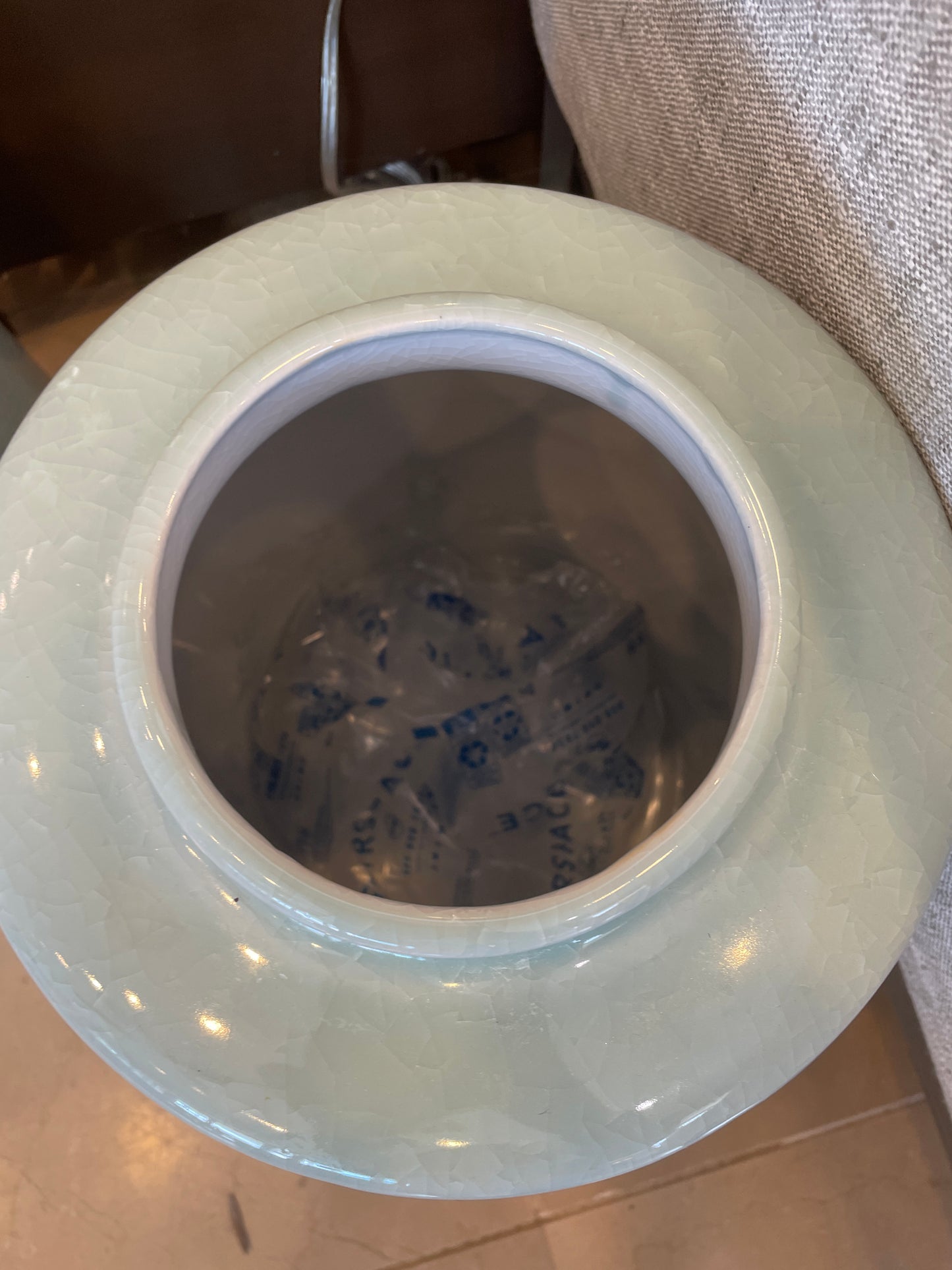 Chelsea House Celadon Urn, AS IS (0JC00I)