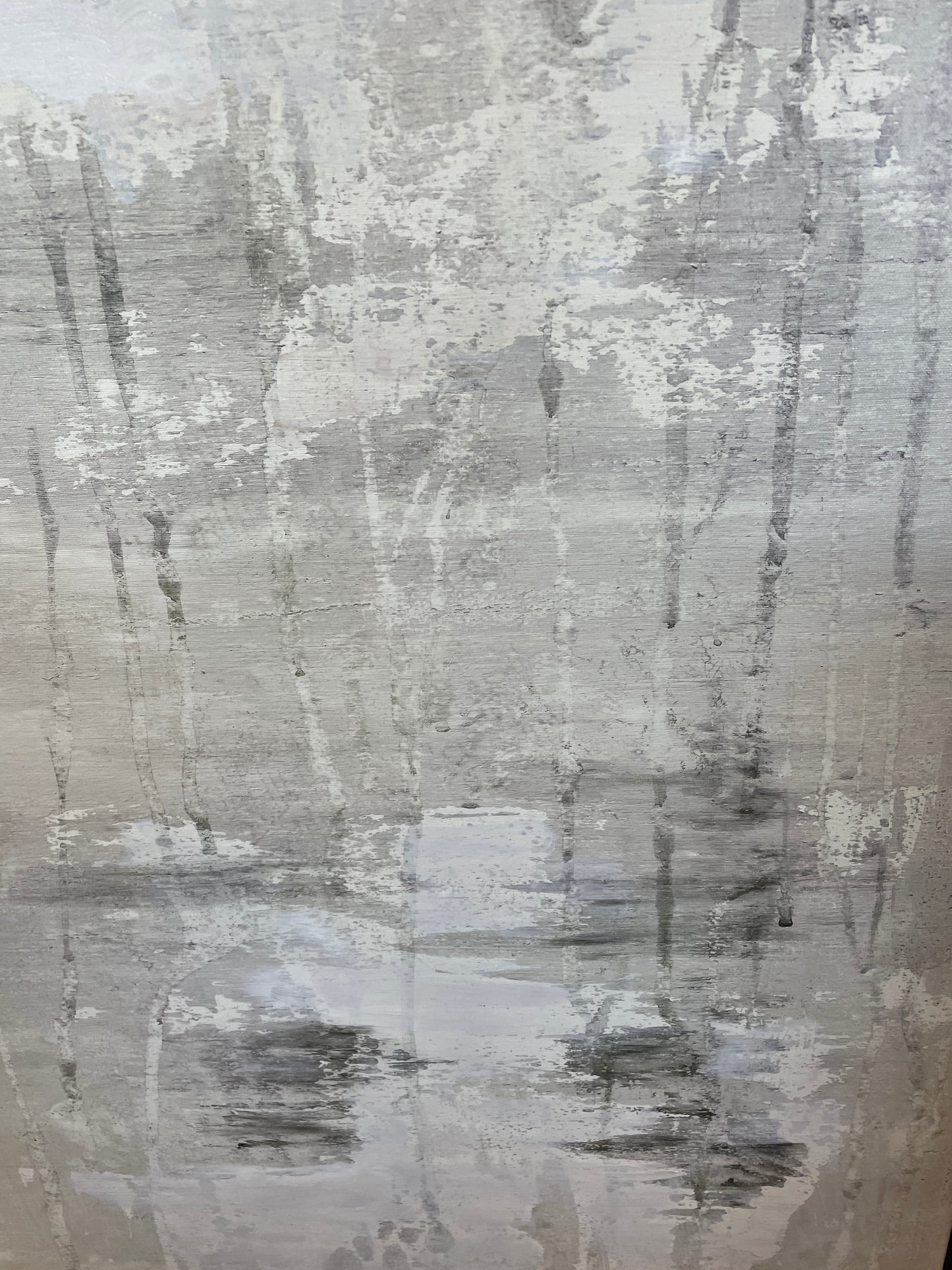 John Beard Hand Embellished Art, Abstract in Gray (01D01Q)