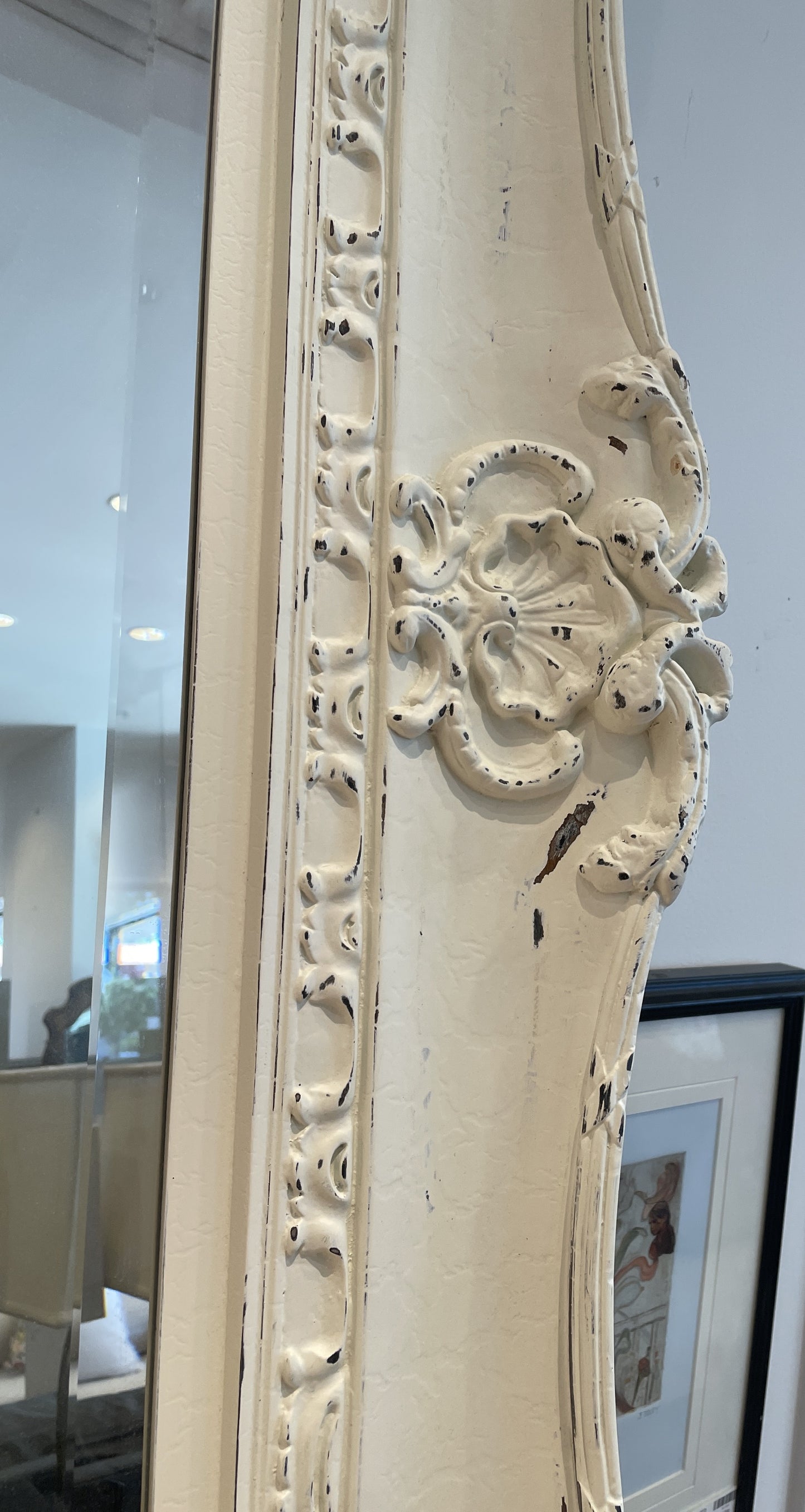 Shabby Chic Faux Finished Mirror, Oversized (01D01R)