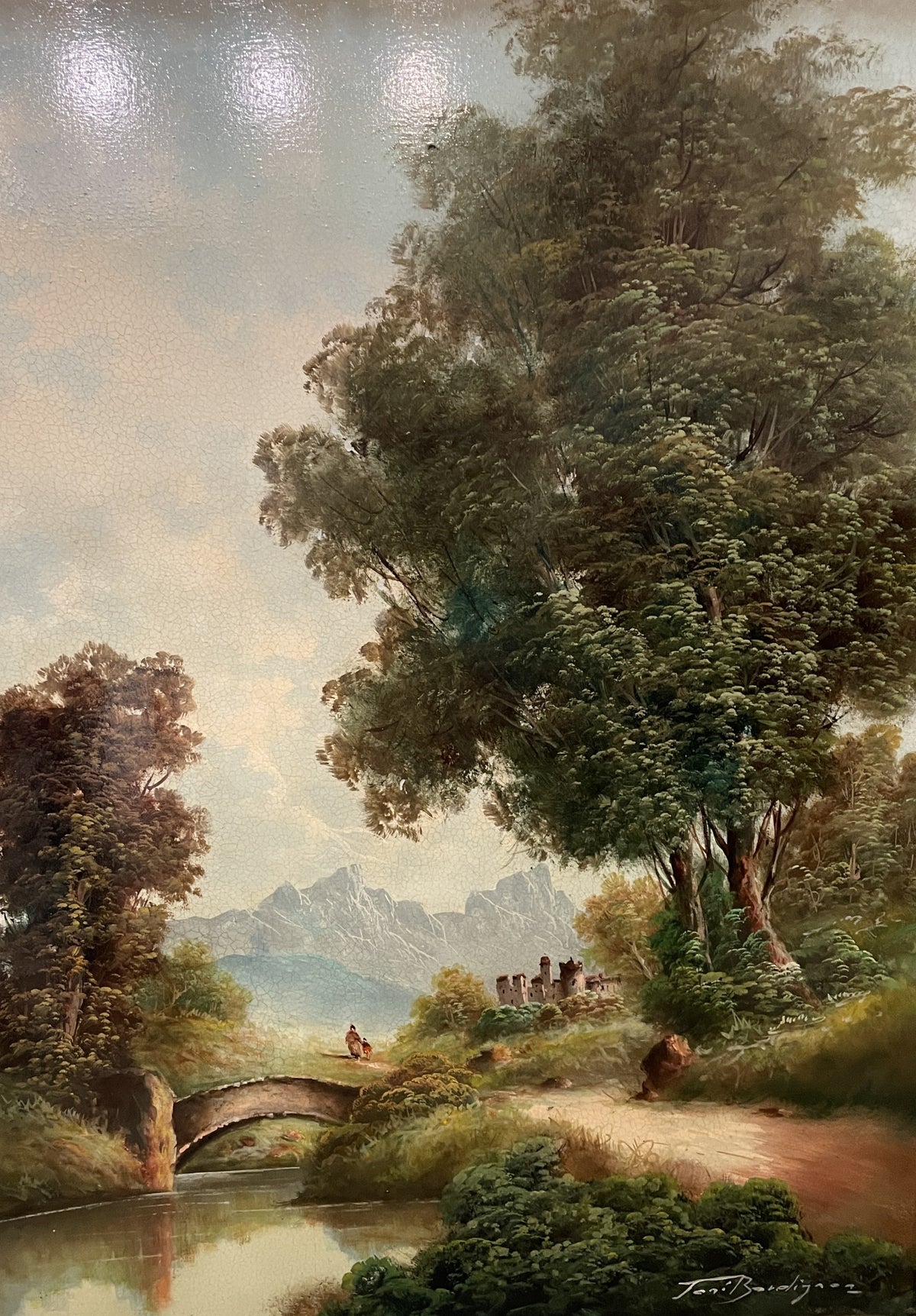 Toni Bordignon (French, 1927-1988) Pastoral Oil on Canvas (0Q5001)