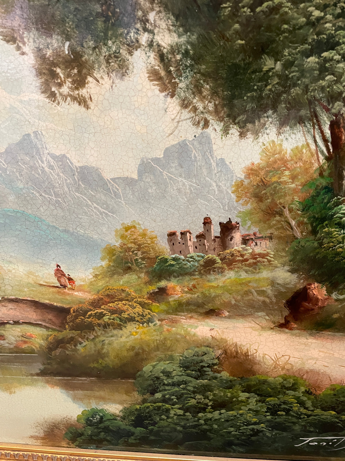 Toni Bordignon (French, 1927-1988) Pastoral Oil on Canvas (0Q5001)