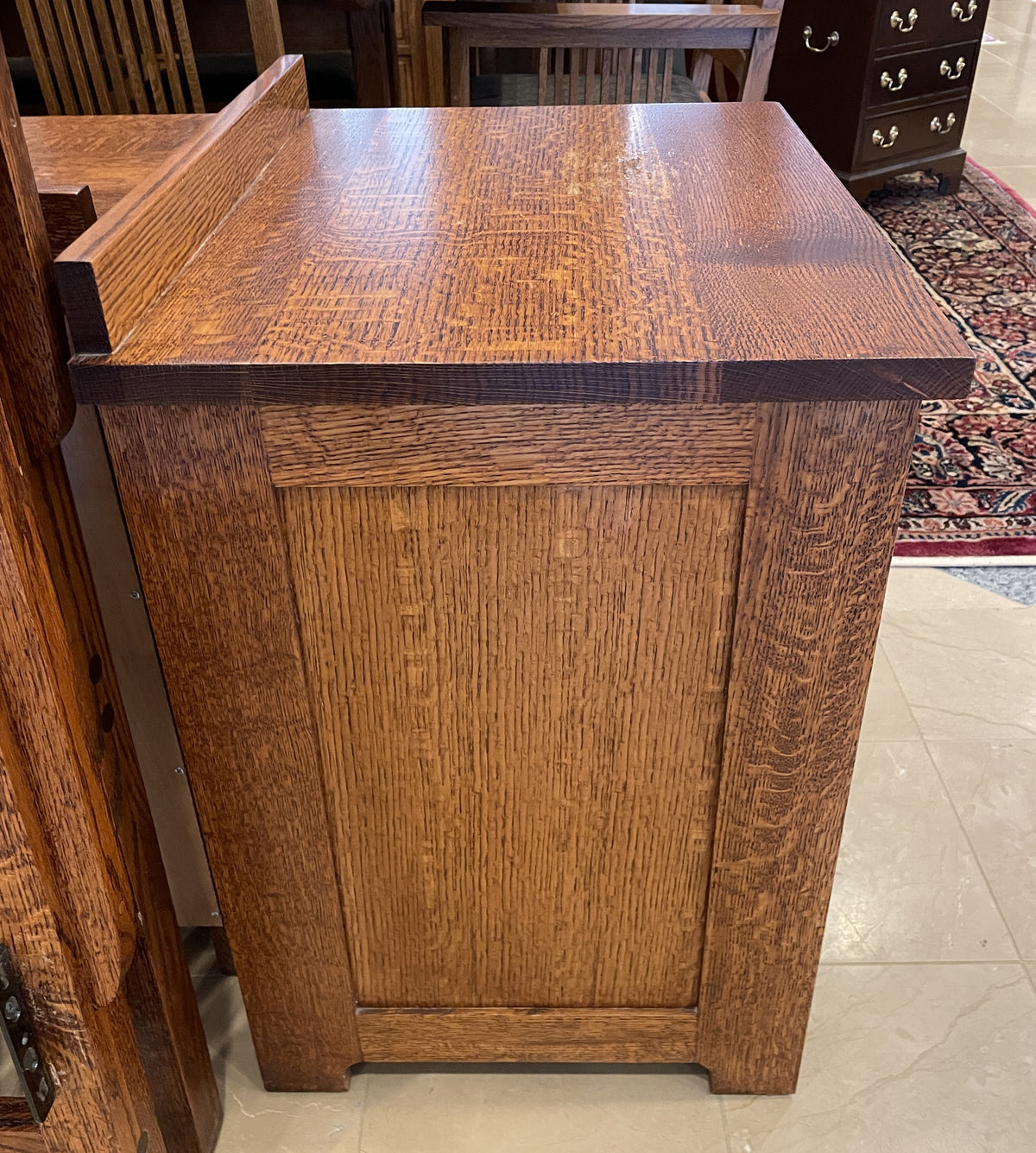 Pair Mission Oak Three Drawer Nightstands, AS IS (0Q4003)