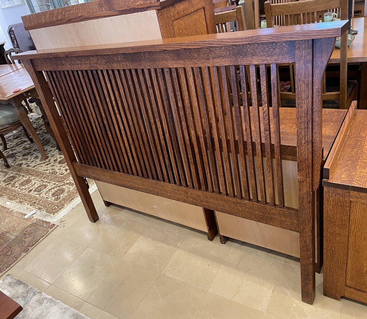 Morris Style Oak Mission Queen Bed (0Q4001)
