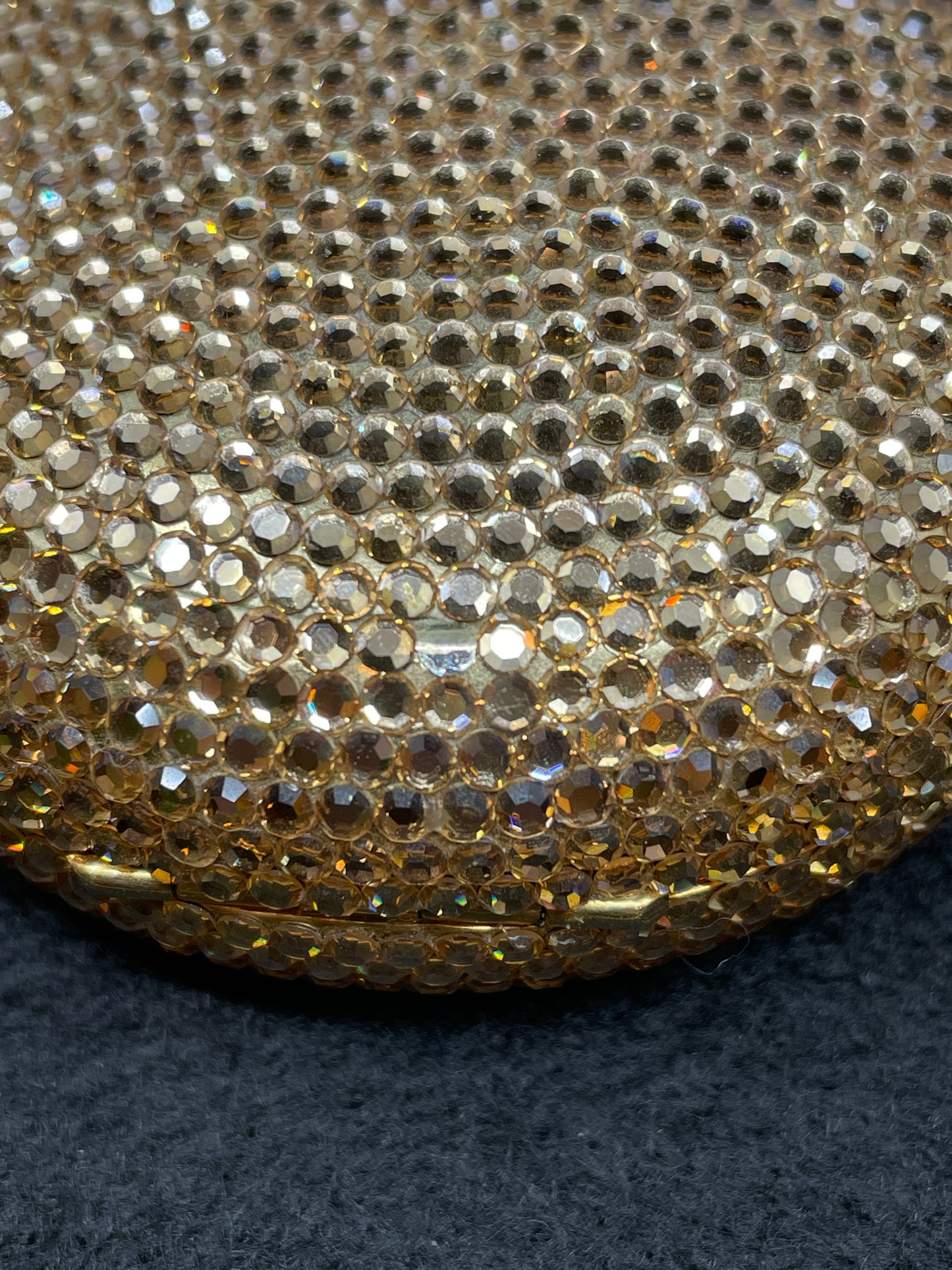Judith Leiber Tiny Gold Circle Minaudiere, AS IS (0MC001)