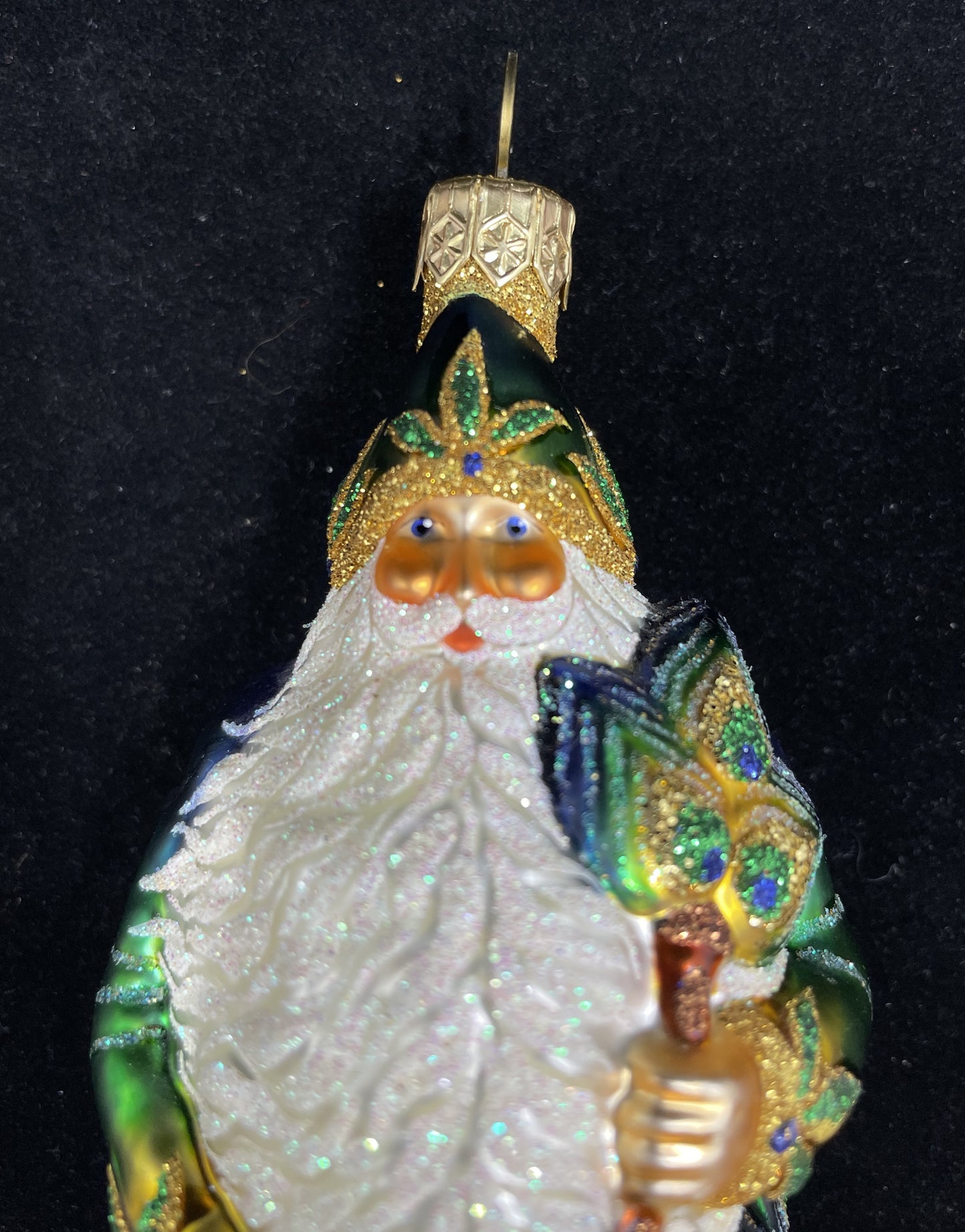 Patricia Breen Peacock Santa with Staff, small (0IK01G)