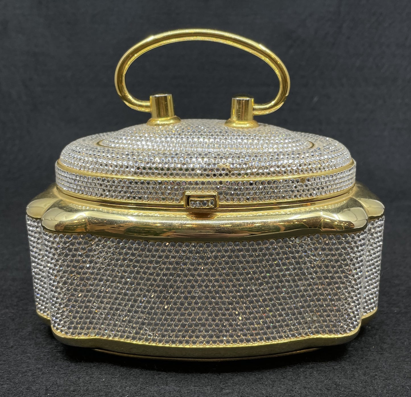 Judith Leiber Crystal Box Top Handle Minaudiere (0MC003)