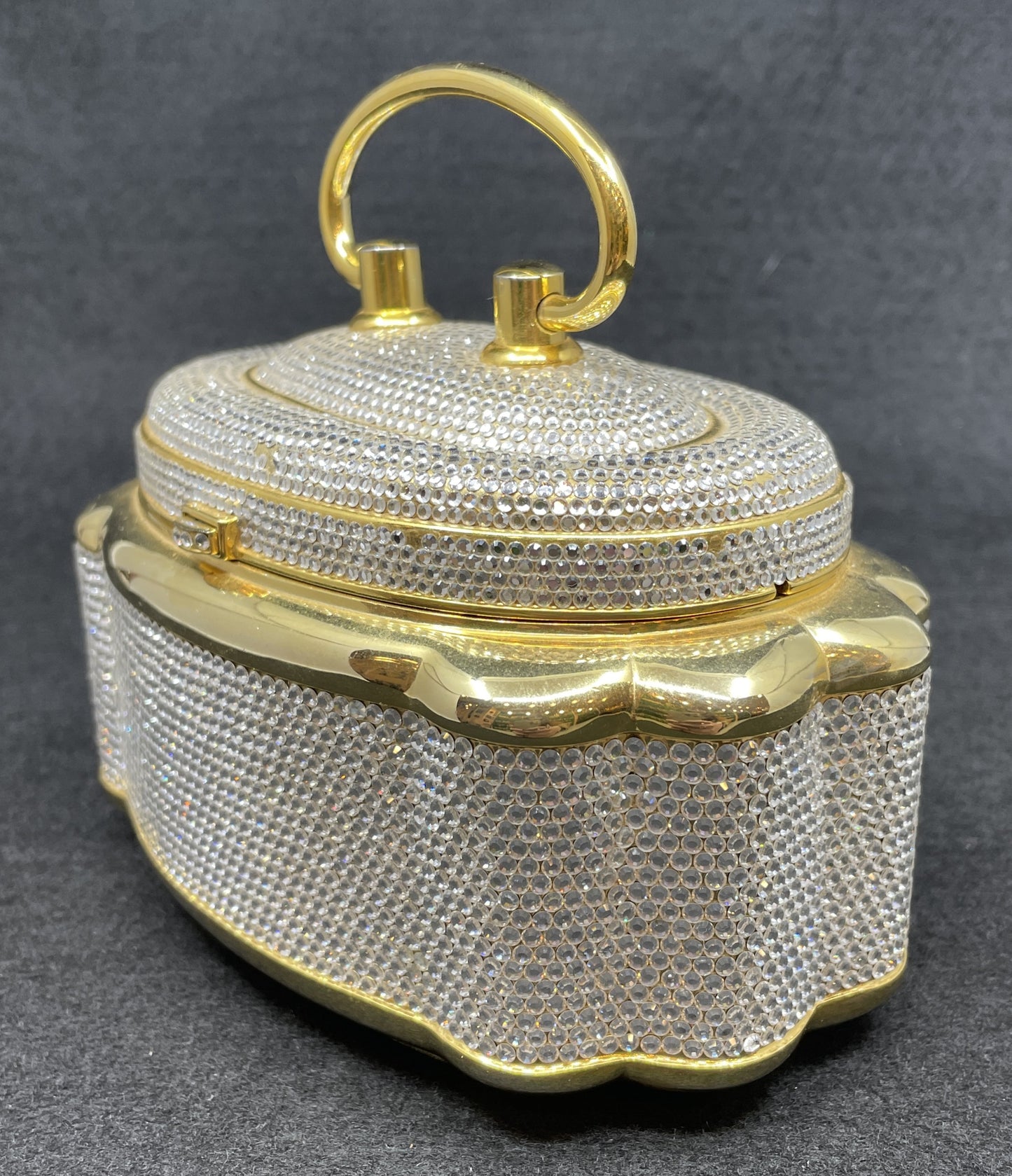 Judith Leiber Crystal Box Top Handle Minaudiere (0MC003)
