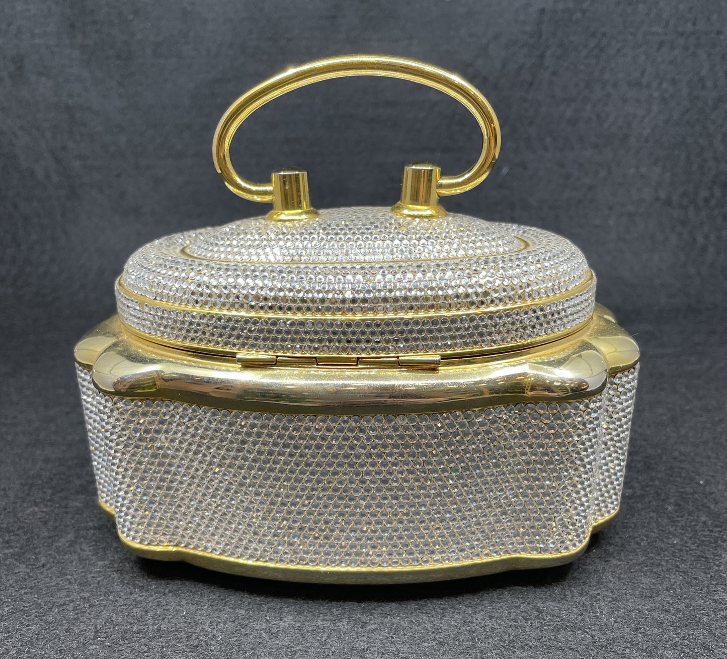 Judith Leiber Crystal Box Top Handle Minaudiere (0MC003)