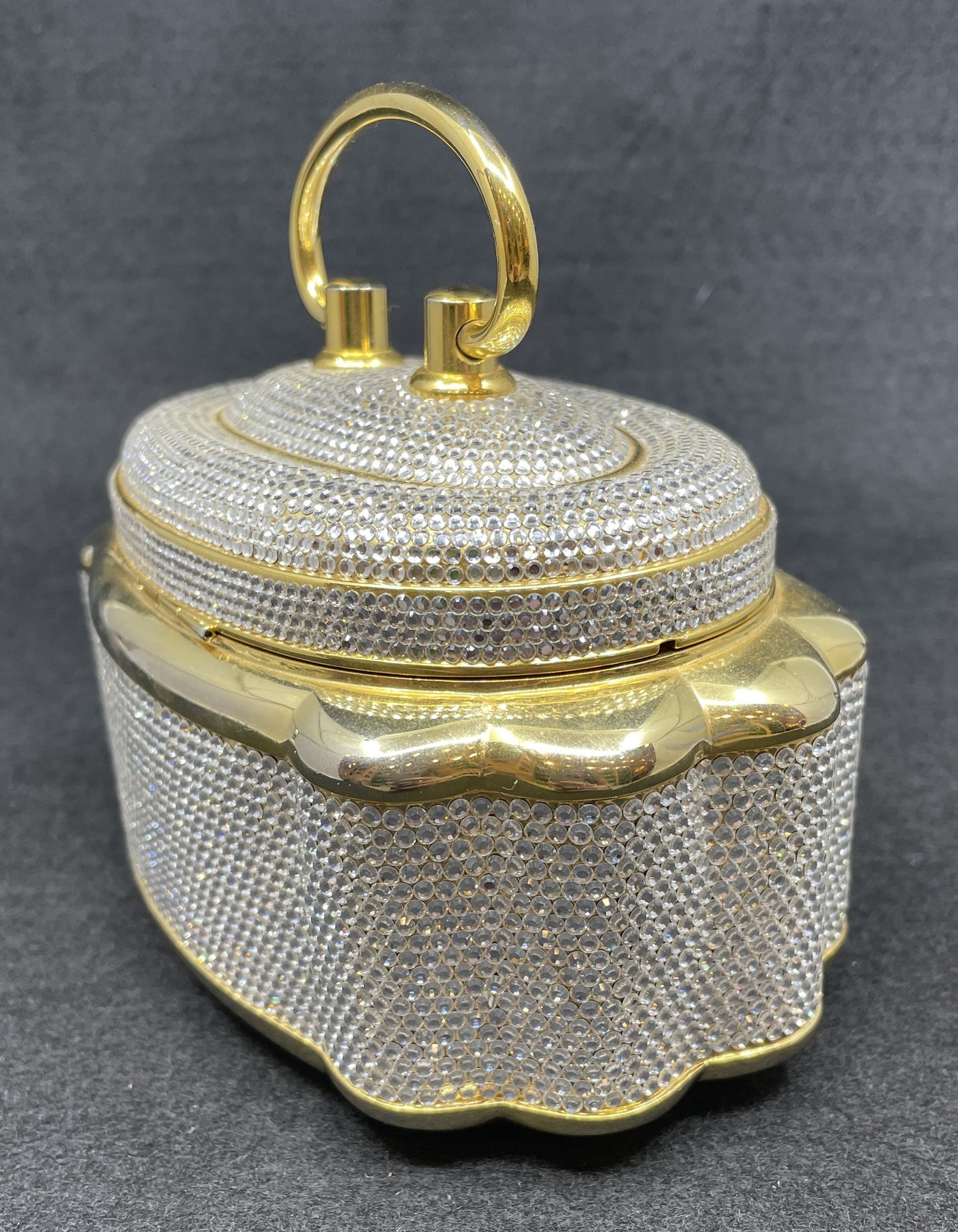 Judith Leiber Crystal Box Top Handle Minaudiere (0MC003)