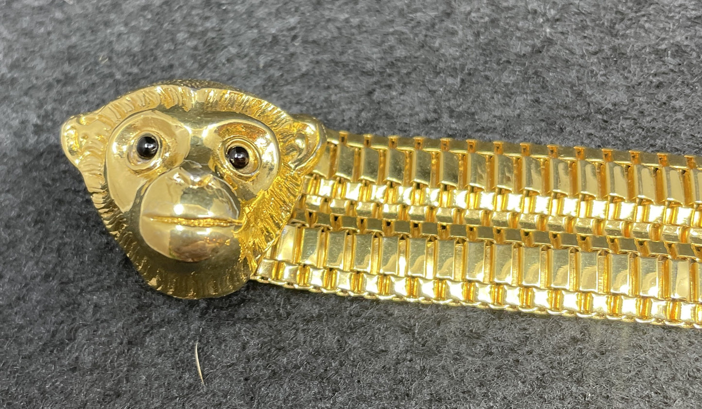Judith Leiber Gold Animal and Jewel Belt (0MC006)
