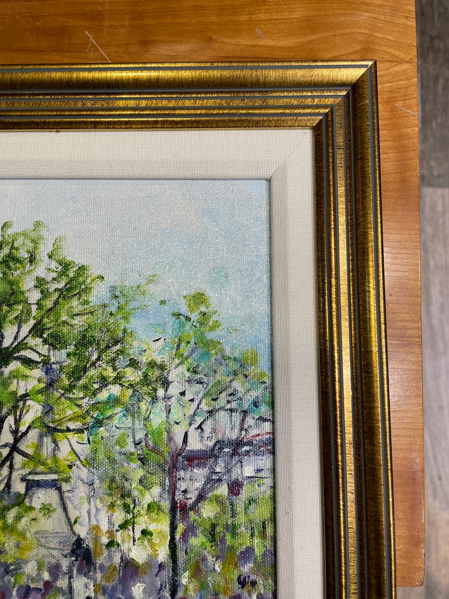 Jeanette Wittenberg, Cafe Scene Oil on Canvas (0I8005)