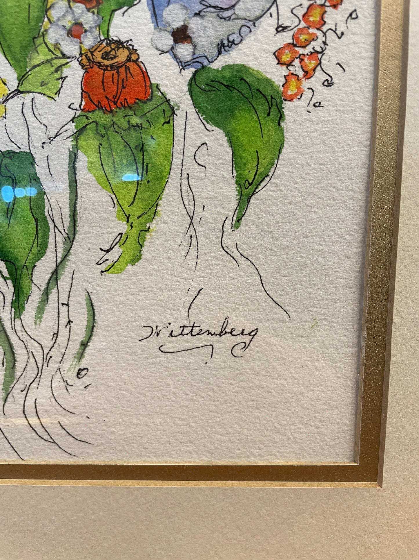Jeanette Wittenberg, Watercolor, Bouquet of Flowers (0I8007)