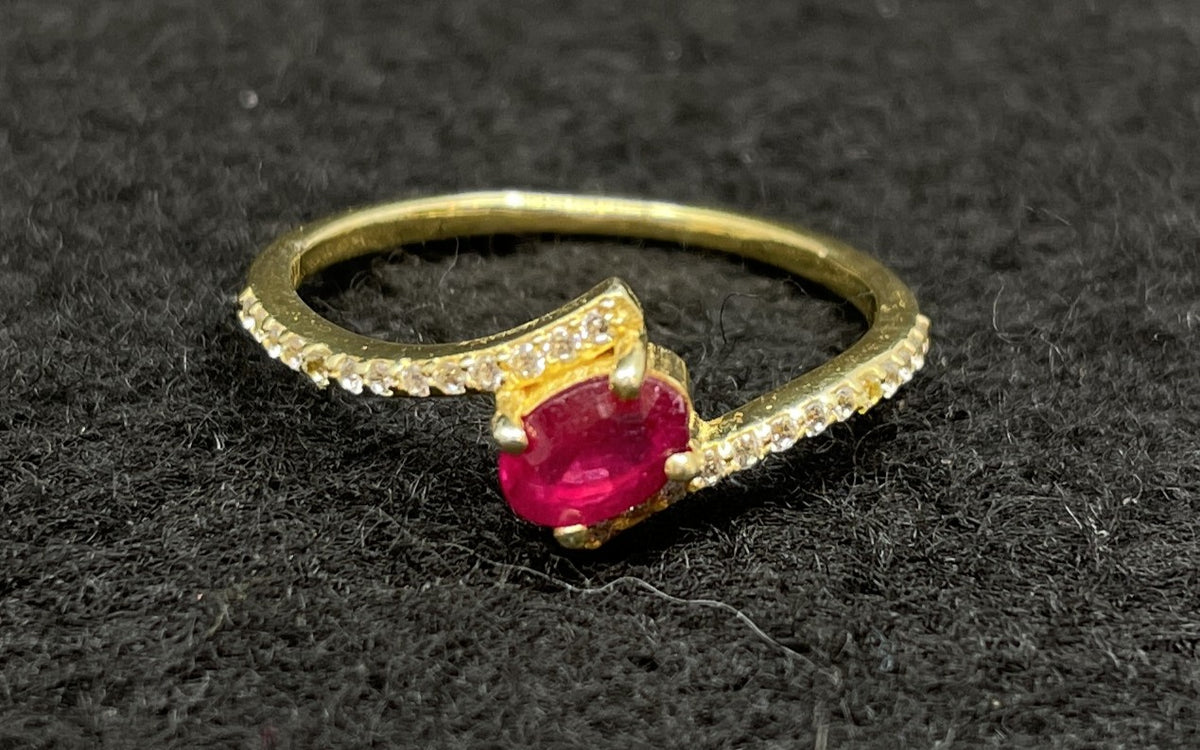Gold, Diamond, Ruby Ring (0KA00R)