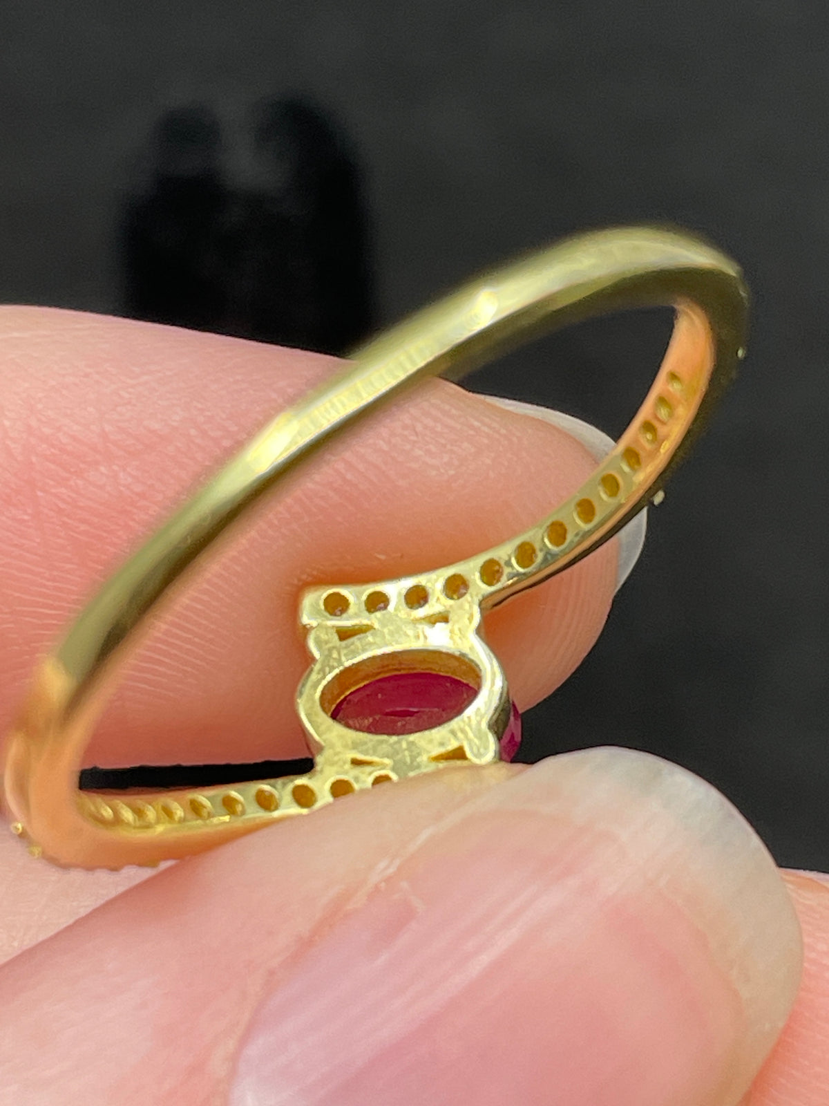 Gold, Diamond, Ruby Ring (0KA00R)