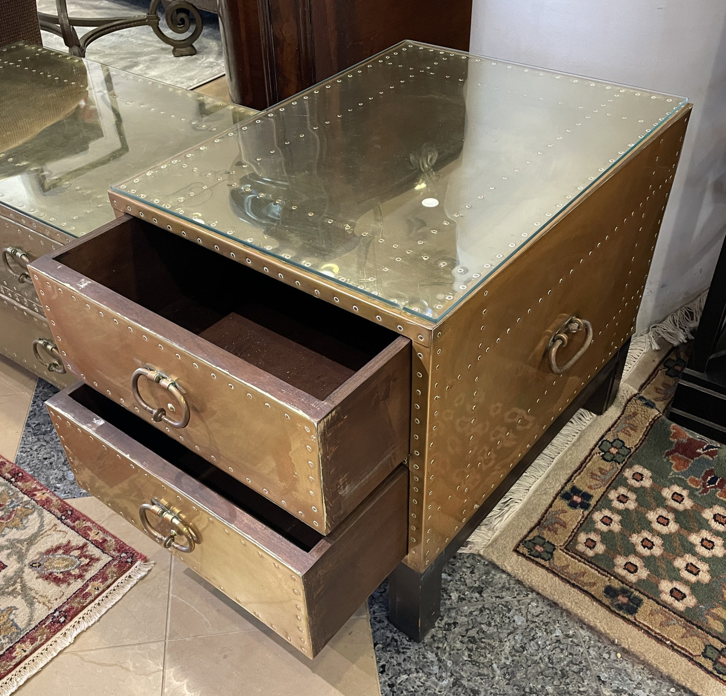 Vintage Sarried Two Drawer End Table, 1970s (0MD003)