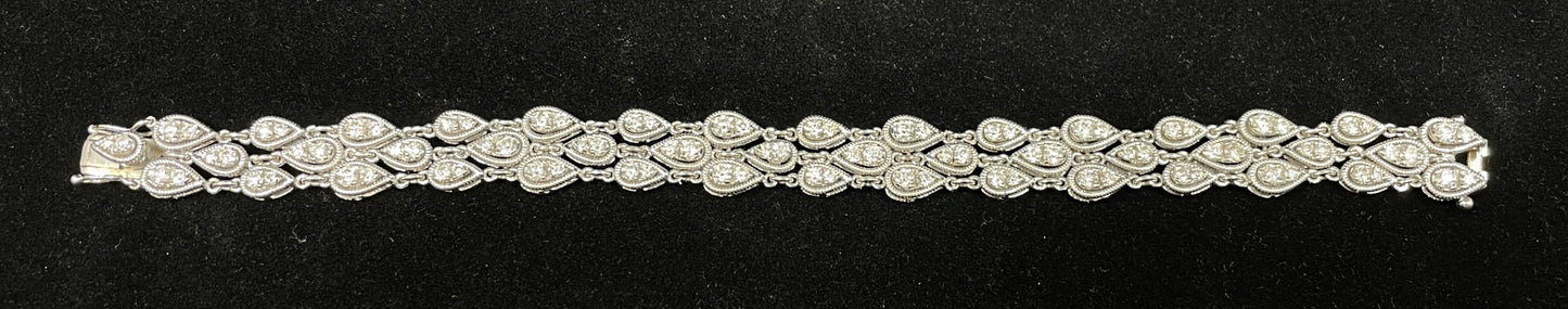 18k White Gold and 10 carat Diamond Bracelet (0IM003)