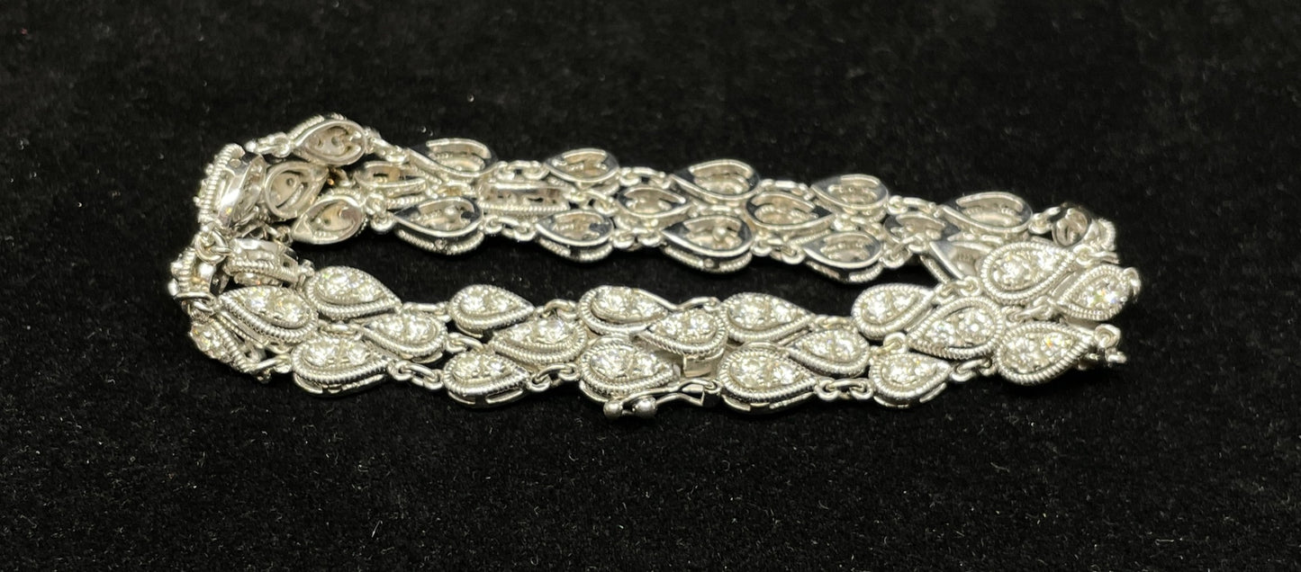 18k White Gold and 10 carat Diamond Bracelet (0IM003)