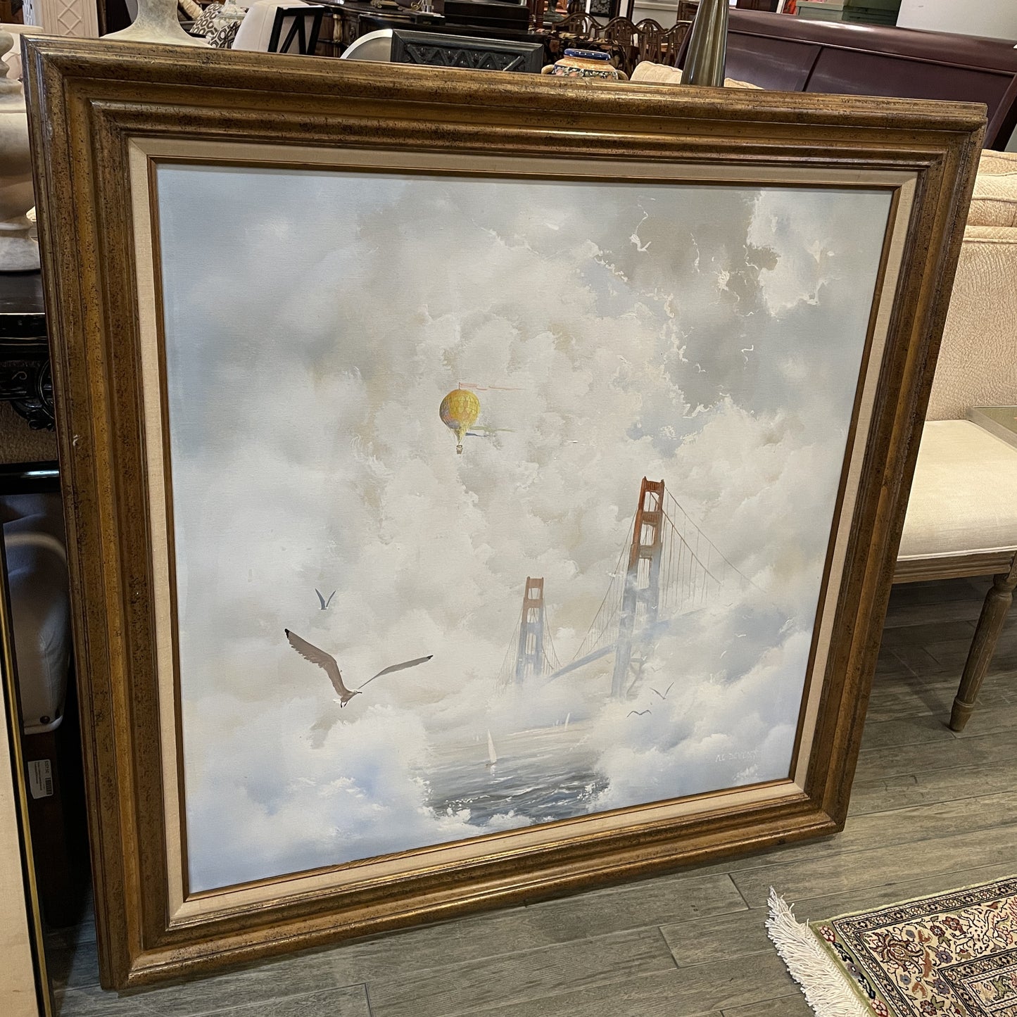 Al Devens Oil on Canvas, "Golden Gate Bridge" (0MD005)
