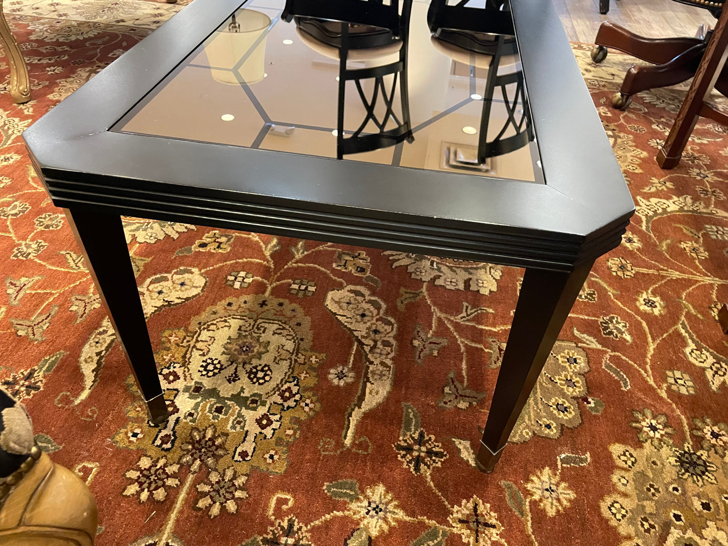 Hickory Chair Black Lacquer Cocktail Table
