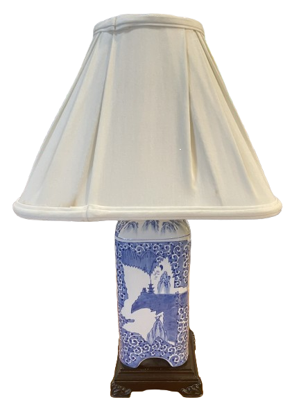 Blue and White Table Lamp