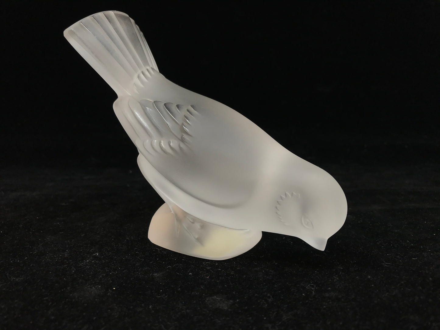 Lalique Frosted Sparrow (Head Down)