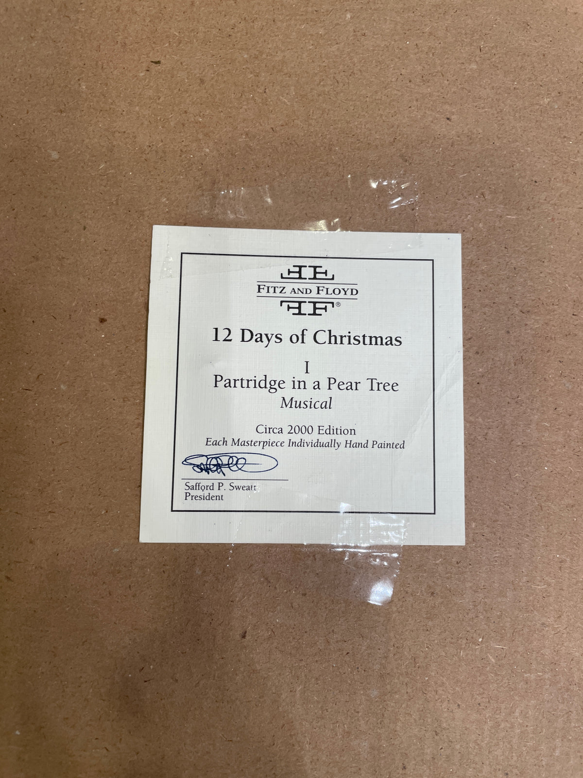 Fitz and Floyd 12 Days of Christmas Partridge in a Pear Tree (0Q700B)