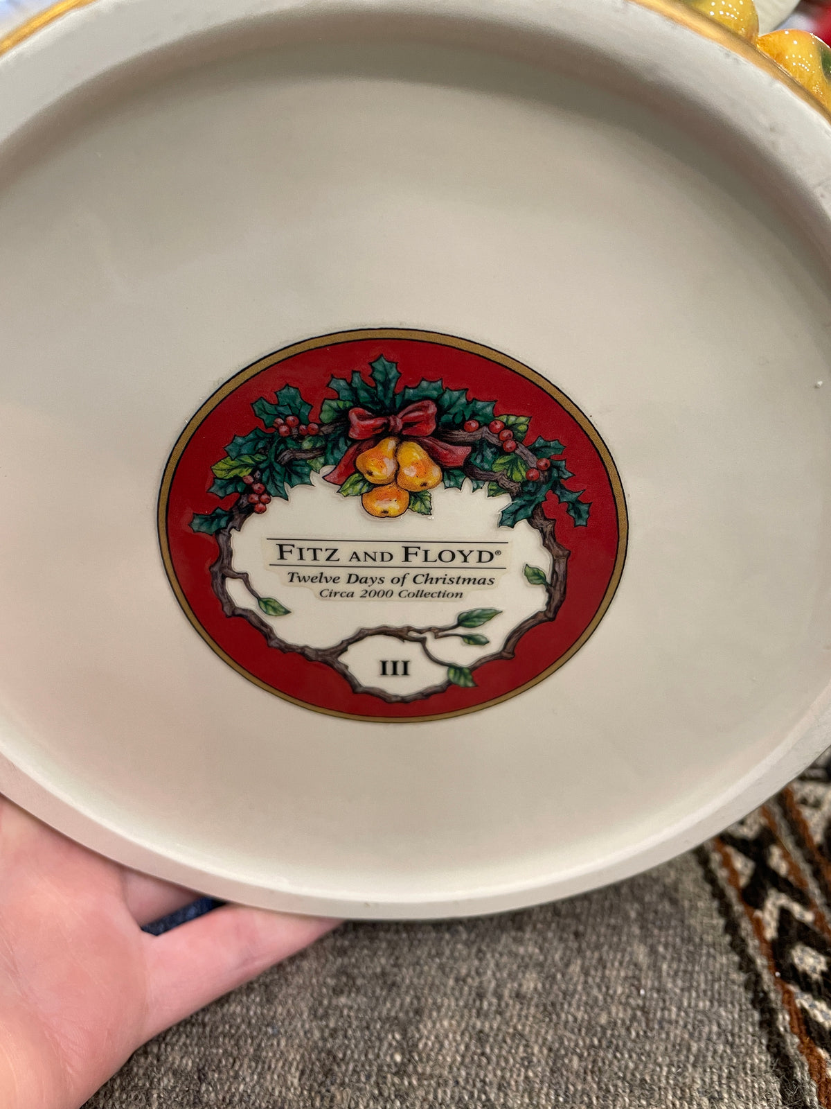 Fitz and Floyd 12 Days of Christmas 3 French Hens (0Q7008)