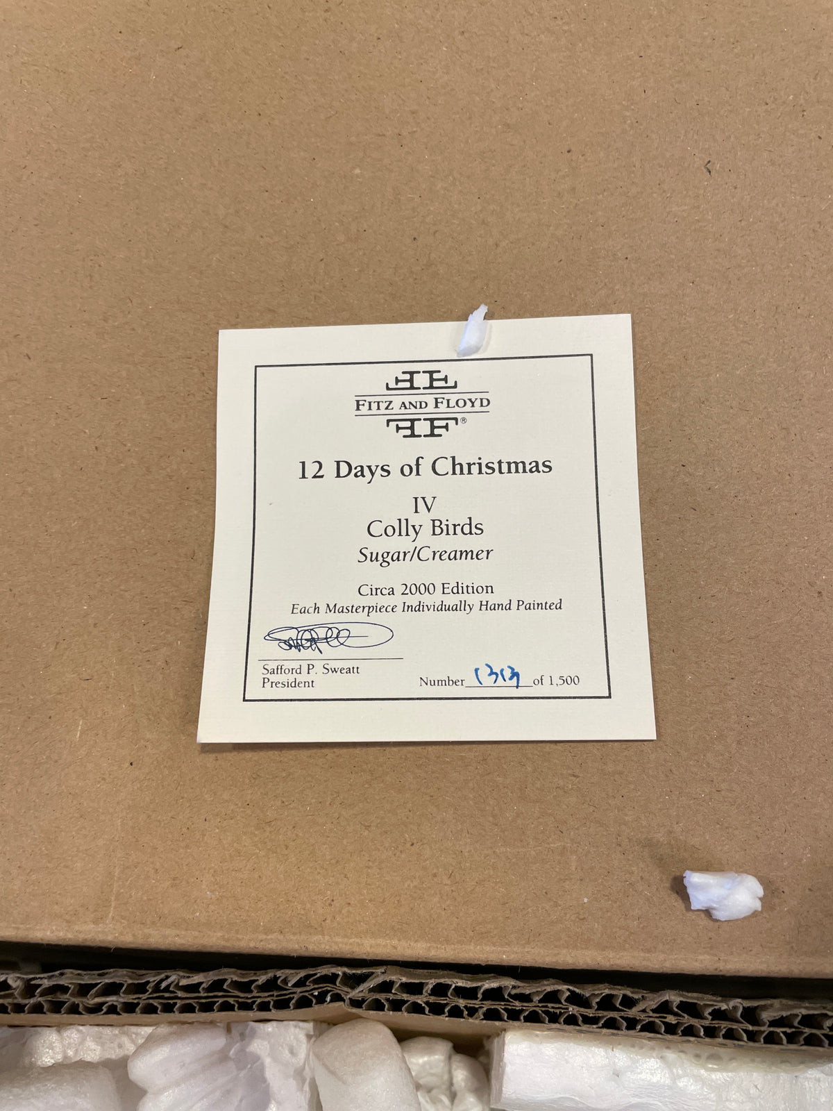 Fitz and Floyd 12 Days of Christmas 4 Calling "Colly" Birds (0Q7005)