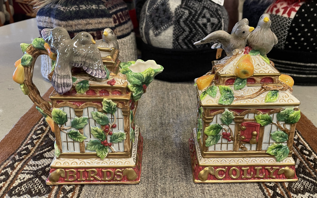 Fitz and Floyd 12 Days of Christmas 4 Calling "Colly" Birds (0Q7005)