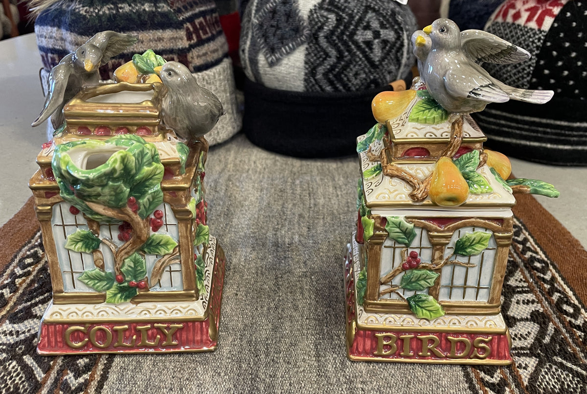 Fitz and Floyd 12 Days of Christmas 4 Calling "Colly" Birds (0Q7005)