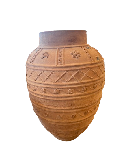 Large Terracotta Floor Vase Reproduction