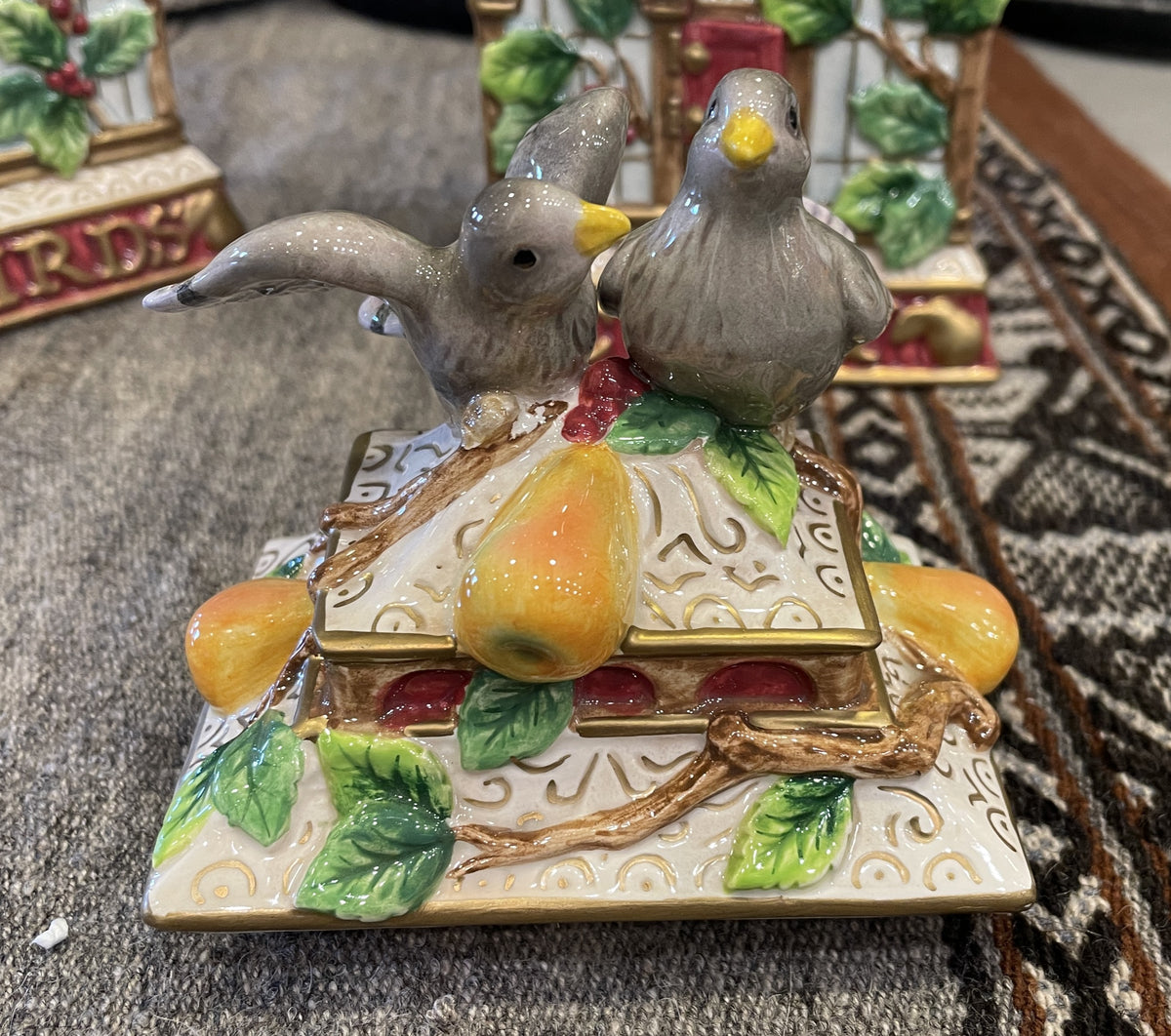 Fitz and Floyd 12 Days of Christmas 4 Calling "Colly" Birds (0Q7005)