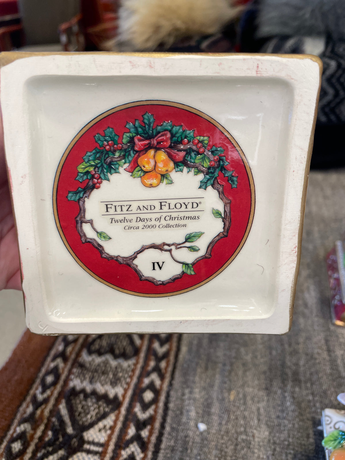 Fitz and Floyd 12 Days of Christmas 4 Calling "Colly" Birds (0Q7005)